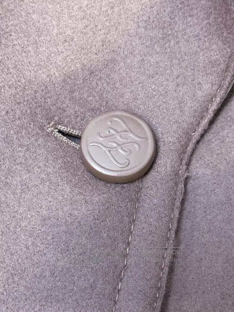 Fendi Fendi Purple Wool Cashmere Leather Collar Coat Size XXS / US 00 / IT 34 - 5 Thumbnail