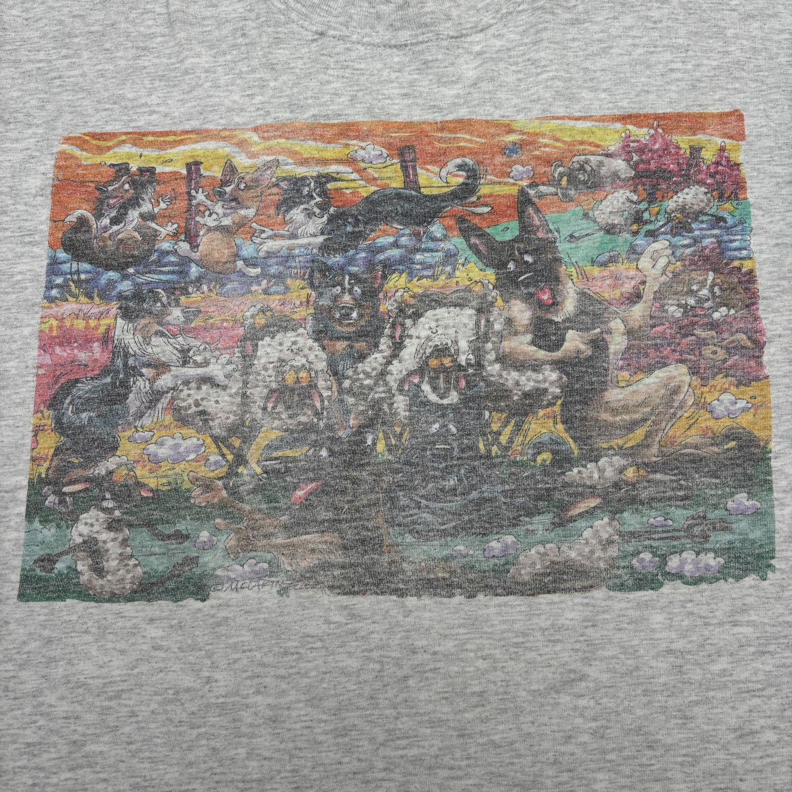 Gildan × Vintage Vintage Y2K McCartney Dogs Faded Graphic Tee Shirt Men's 2XL Size US XXL / EU 58 / 5 - 4 Thumbnail