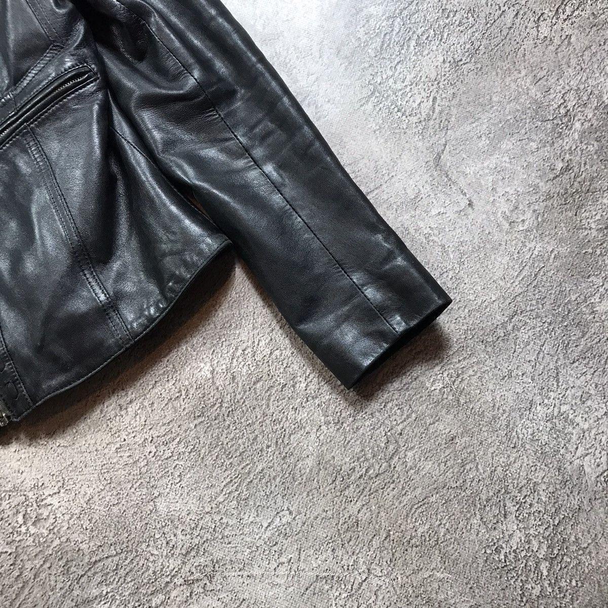 Vintage Vintage 90s Y2K Black Moto Jacket Streetwear Punk Relaxed L Size L / US 10 / IT 46 - 5 Thumbnail