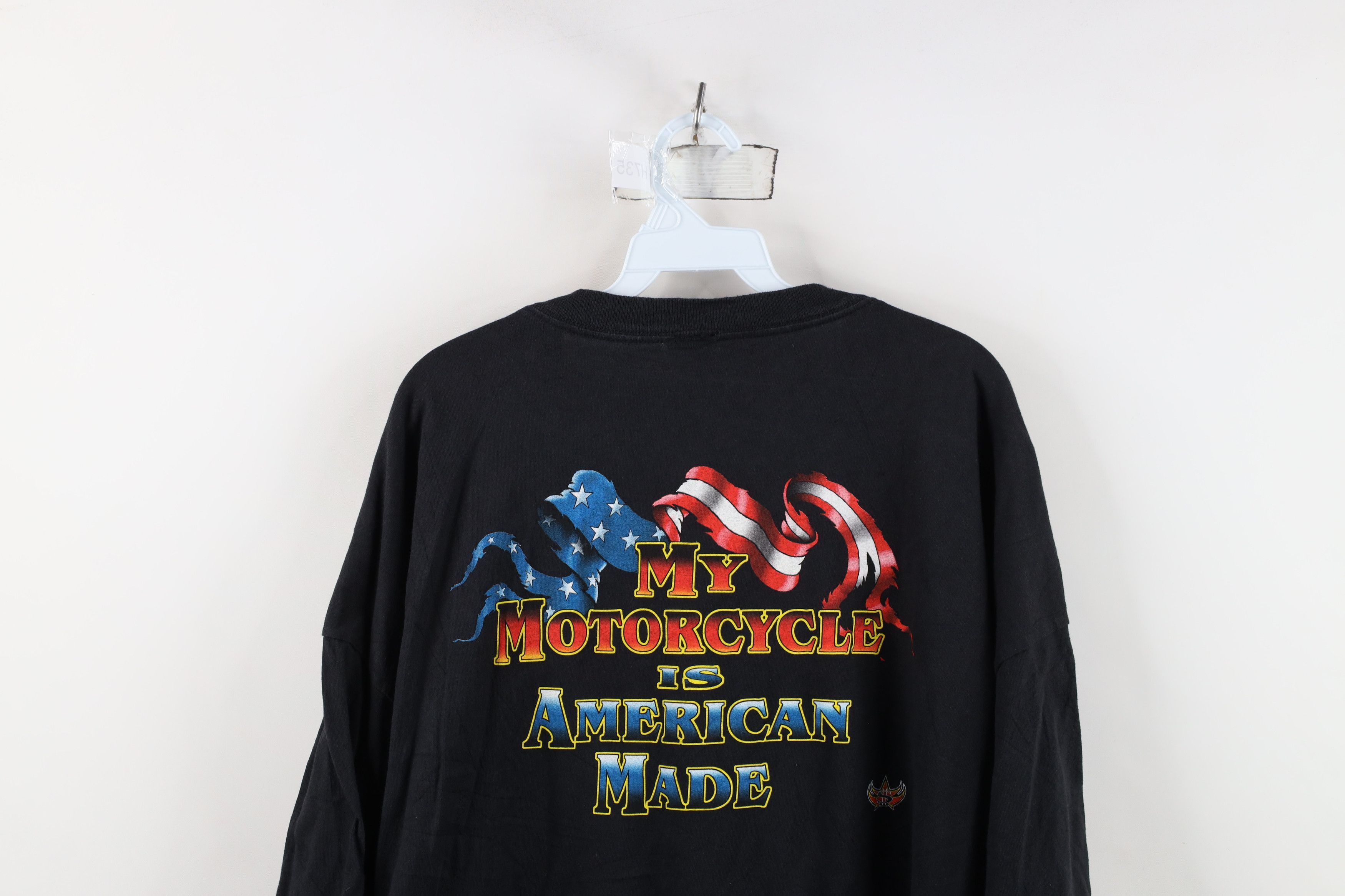 Vintage Vintage Y2K Streetwear Motorcycle Fire Flames T-Shirt Black Size US XXL / EU 58 / 5 - 13 Thumbnail