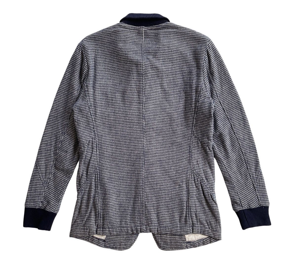 Marithe + Francois Girbaud MFG Short Coat Navy Houndstooth Jacket Size US M / EU 48-50 / 2 - 4 Thumbnail