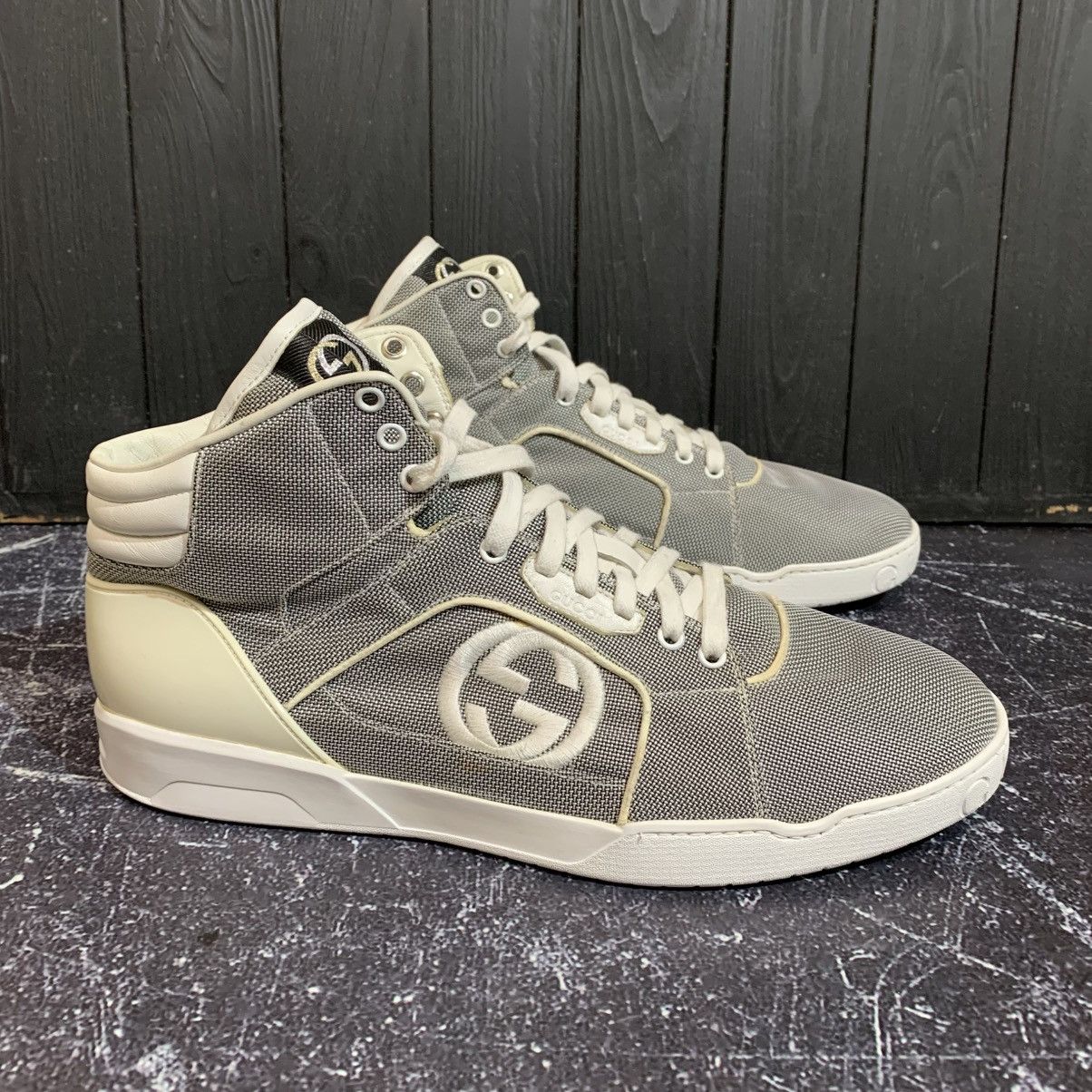 Gucci Gucci GG Baling Fabric High Top Grey Sneakers Size 13.5 47.5 Size US 13 / EU 46 - 3 Thumbnail