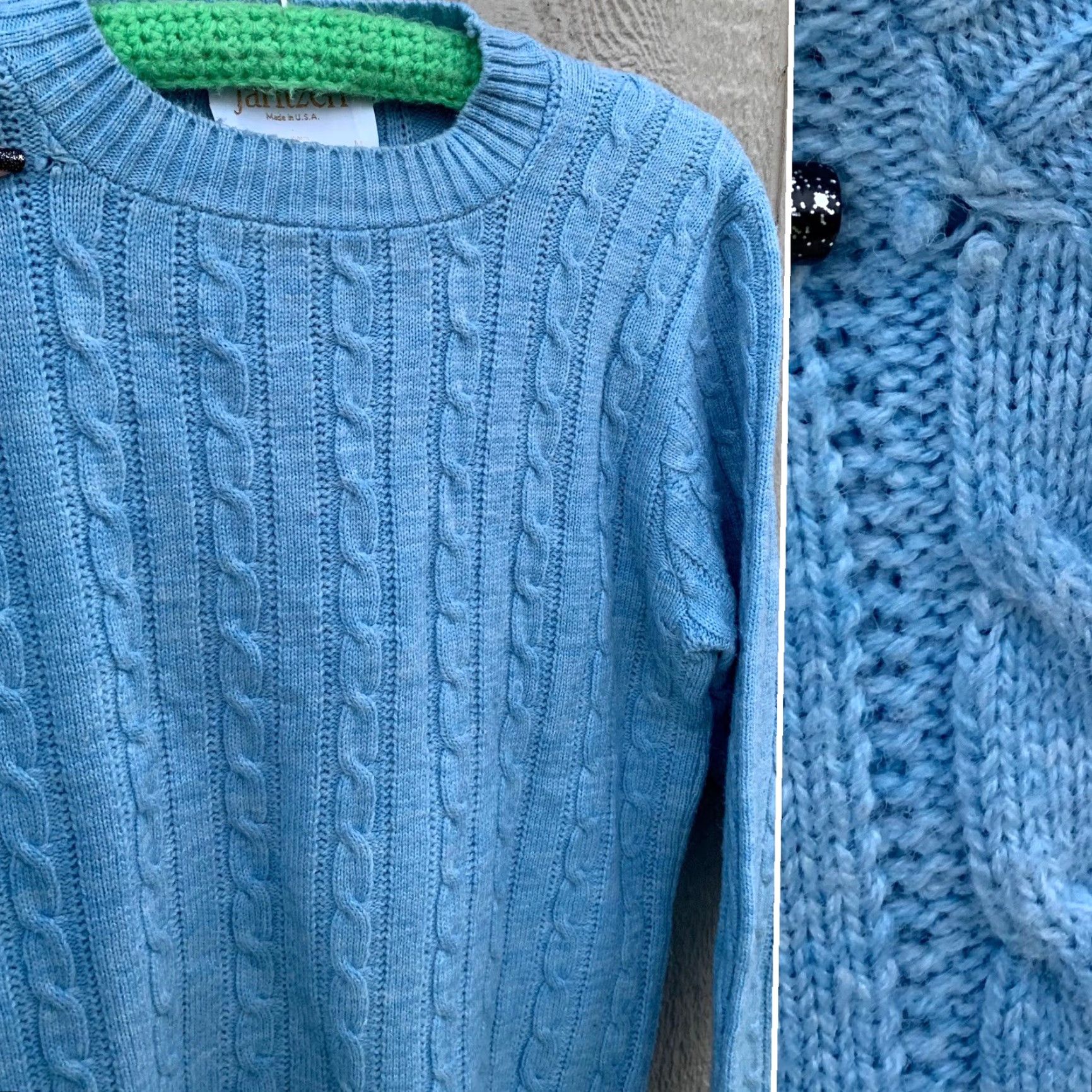 Jantzen Vintage Jantzen Made in USA Light Blue Cable Knit Sweater Size M User: Vintage Jantzen Made in USA Light Blue Cable Knit Sweater Size M Size M / US 6-8 / IT 42-44 - 6 Thumbnail