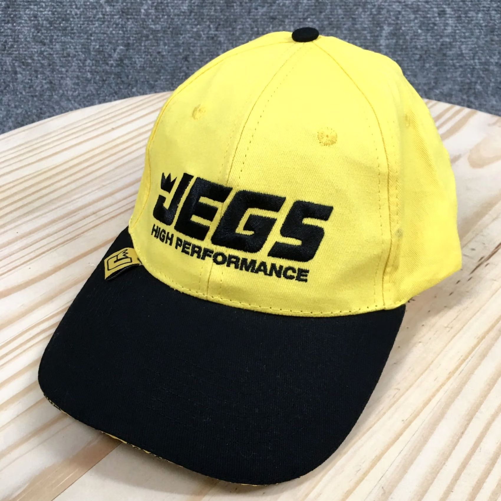 Vintage Jegs Baseball Cap Unisex Yellow OS Curved Brim Embroidered Logo High Performance Size ONE SIZE - 2 Thumbnail
