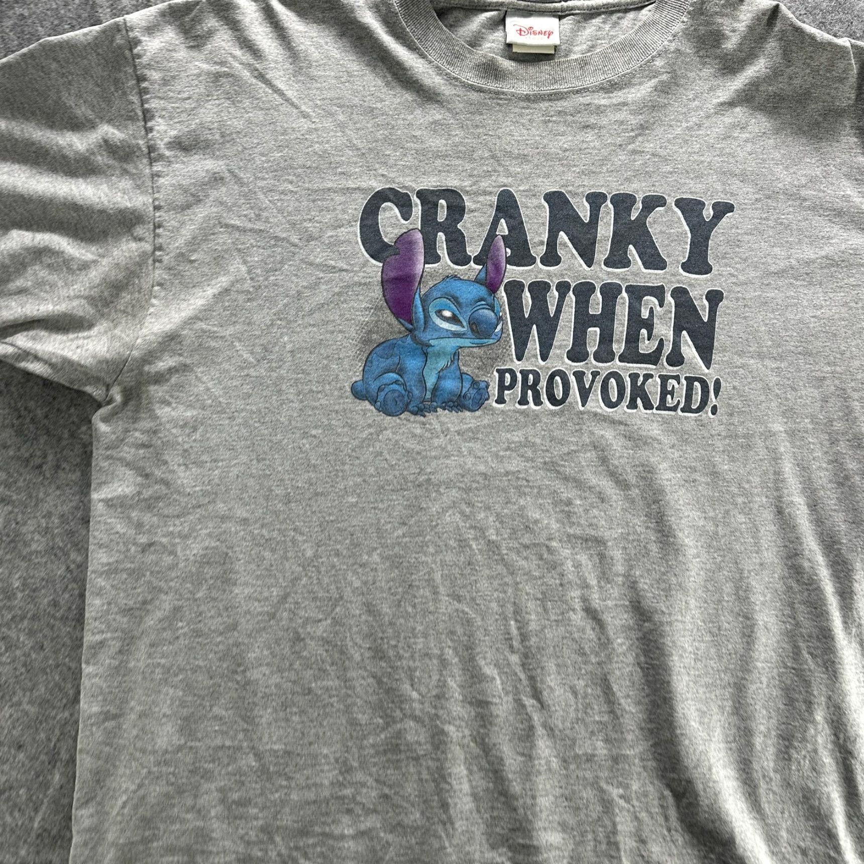 Disney Disney Shirt Mens 2XL Gray Cranky When Provoked Graphic Tee Lilo & Stitch Size US XXL / EU 58 / 5 - 4 Thumbnail