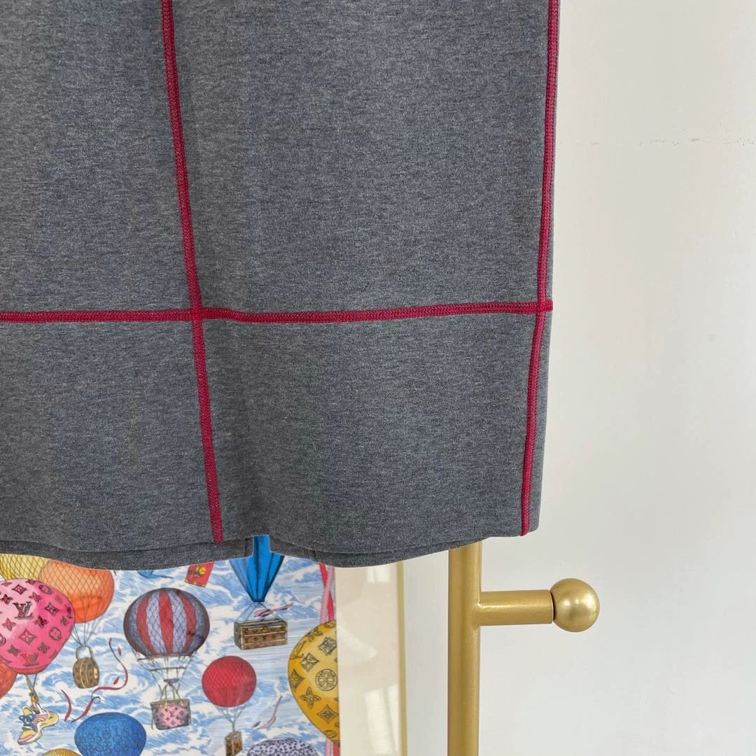 Miu Miu MIU MIU Gray Red Colorblock M Skirt Size 27" / US 4 / IT 40 - 4 Thumbnail
