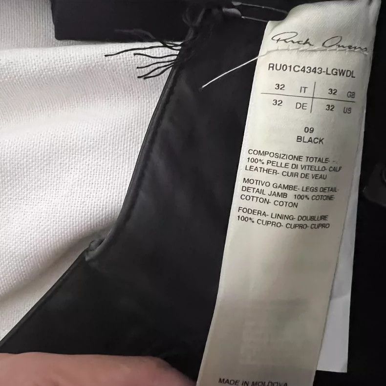 Rick Owens rick owens Main line zip leather pants 2501-Nextarrow Size US 32 / EU 48 - 4 Thumbnail