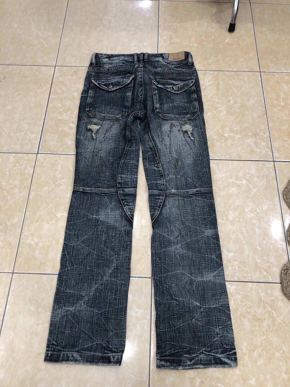 If Six Was Nine Solberry Ripped Paint splatter Denim Pants Size US 31 - 8 Thumbnail