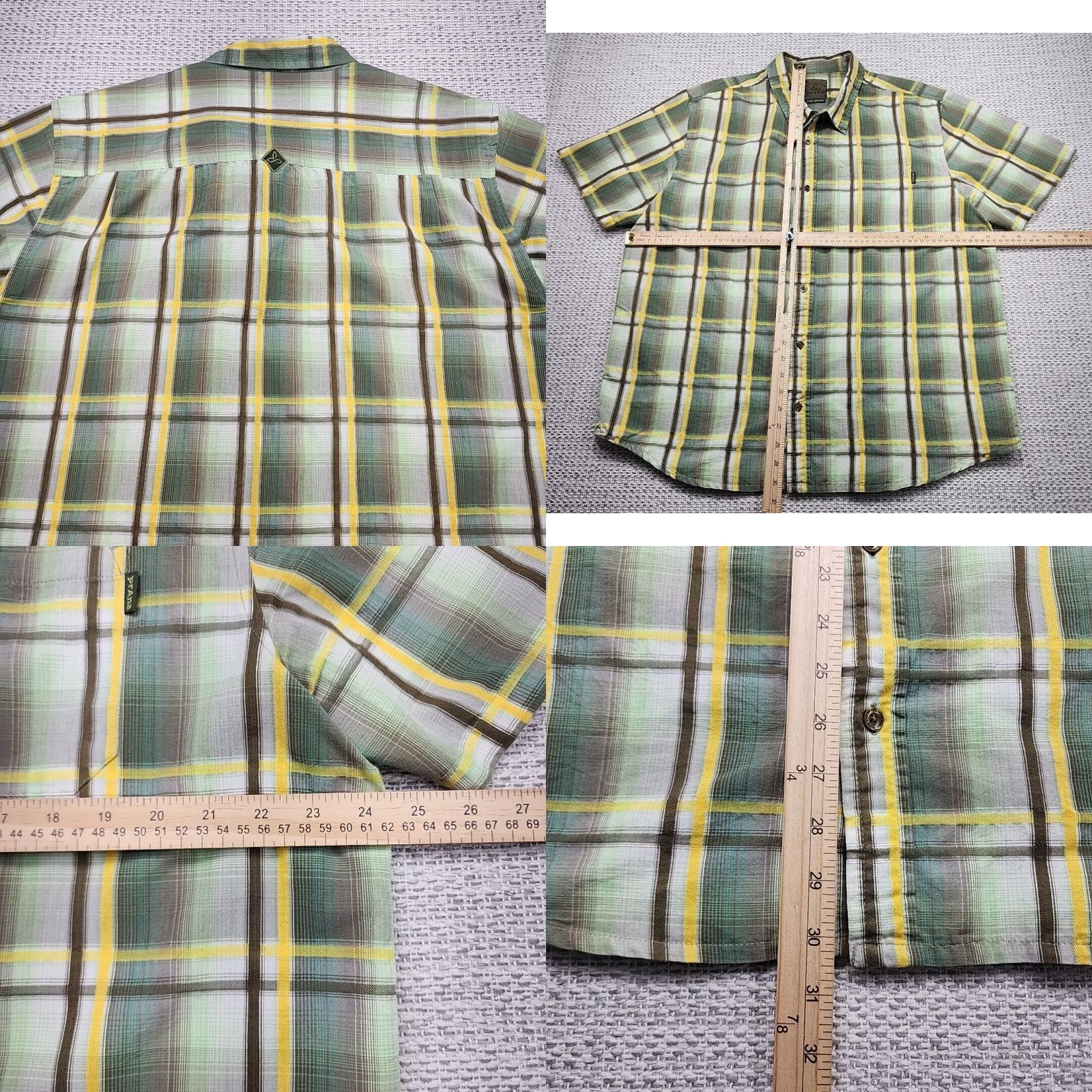 Prana Prana Shirt Mens Extra Large Plaid Short Sleeve Button Up Outdoor Casual Hiking Multicolor Size US XL / EU 56 / 4 - 8 Thumbnail