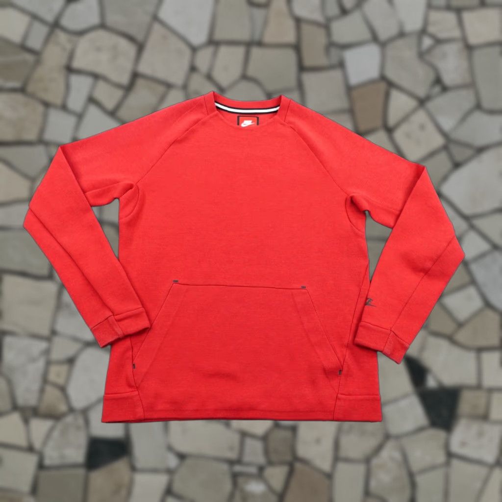 Nike Nike Sweatshirt Mens Small Red Tech Fleece Crewneck Pullover Winter Warmup Gym Knit Logo Pocket 90s? Size US S / EU 44-46 / 1 - 1 Thumbnail