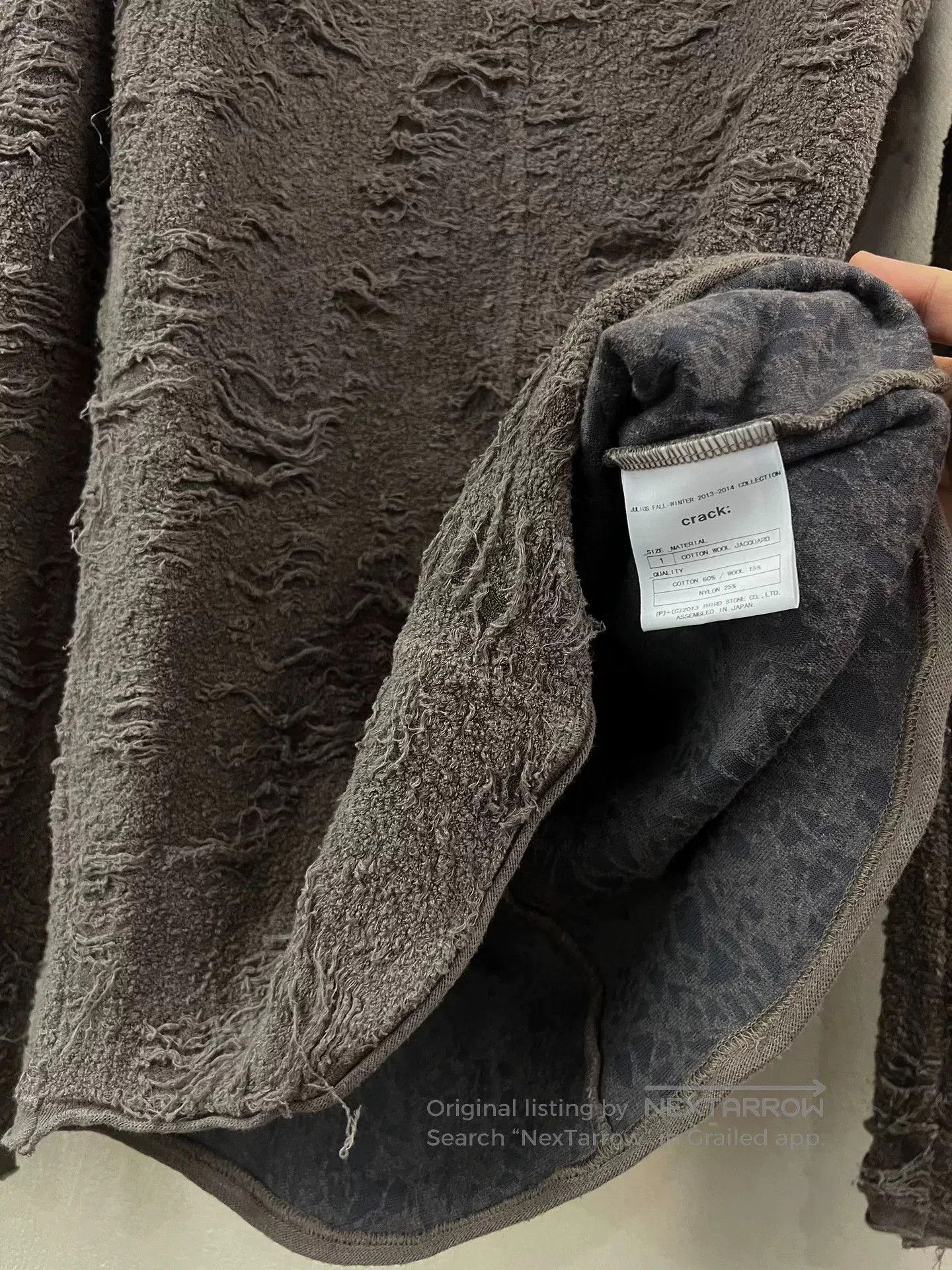 Julius Julius_7 Distressed High Neck Long Sleeve Top. Size US M / EU 48-50 / 2 - 5 Thumbnail