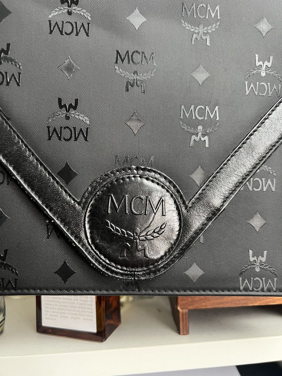 Designer × MCM × Vintage Vintage 90s MCM monogram crossbody bag designer old money y2k Size ONE SIZE - 4 Thumbnail