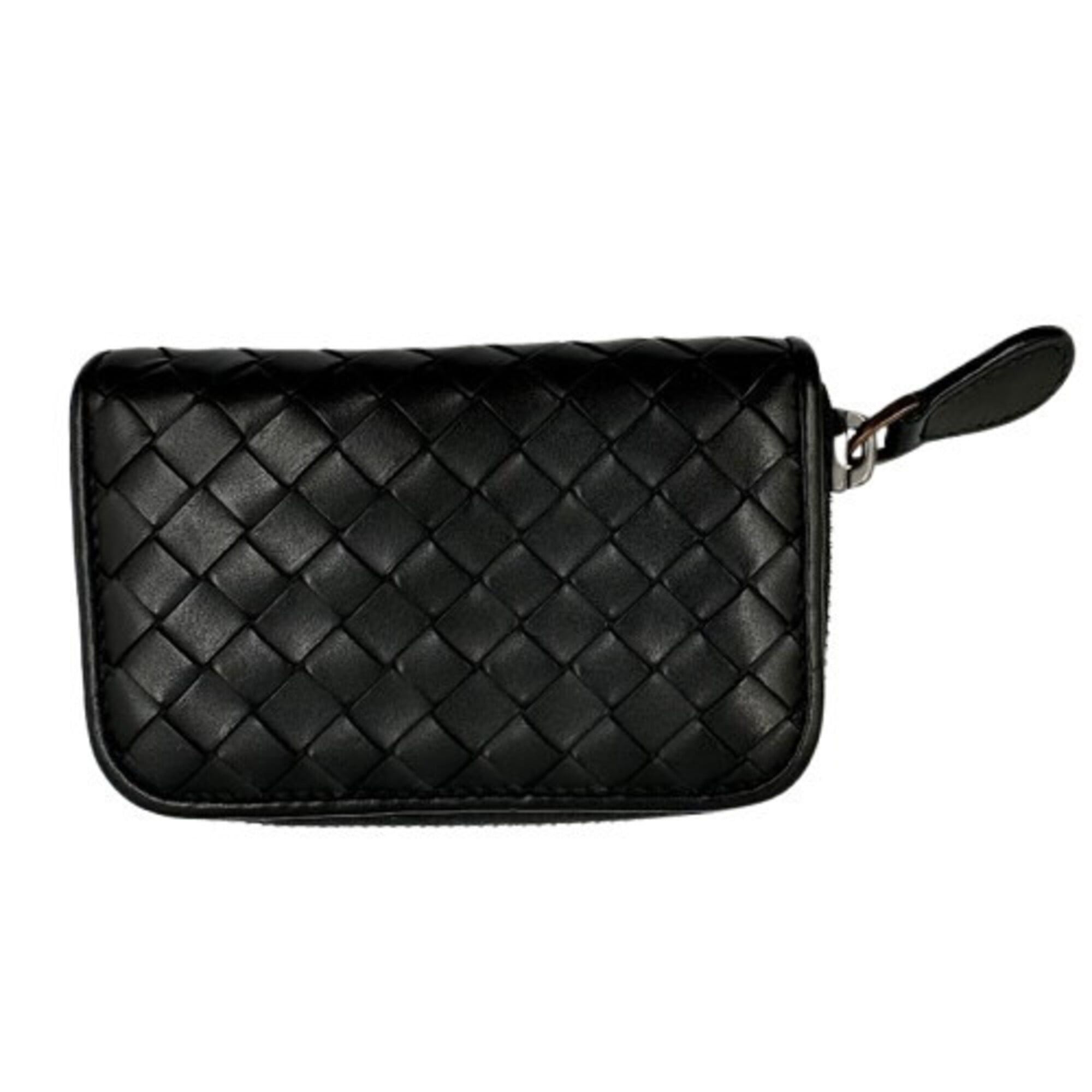 Bottega Veneta BOTTEGA VENETA Coin Case, Intrecciato Weave, Black Size ONE SIZE - 1 Thumbnail