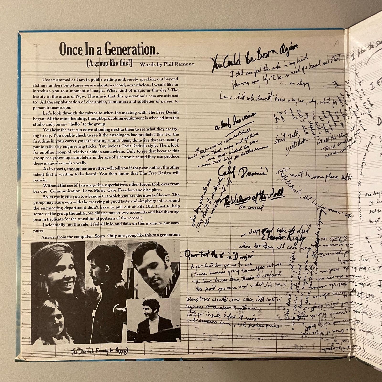 INTENTIONALLY BLANK The Free Design - You Could Be Born Again LP vintage vinyl Size ONE SIZE - 2 Thumbnail