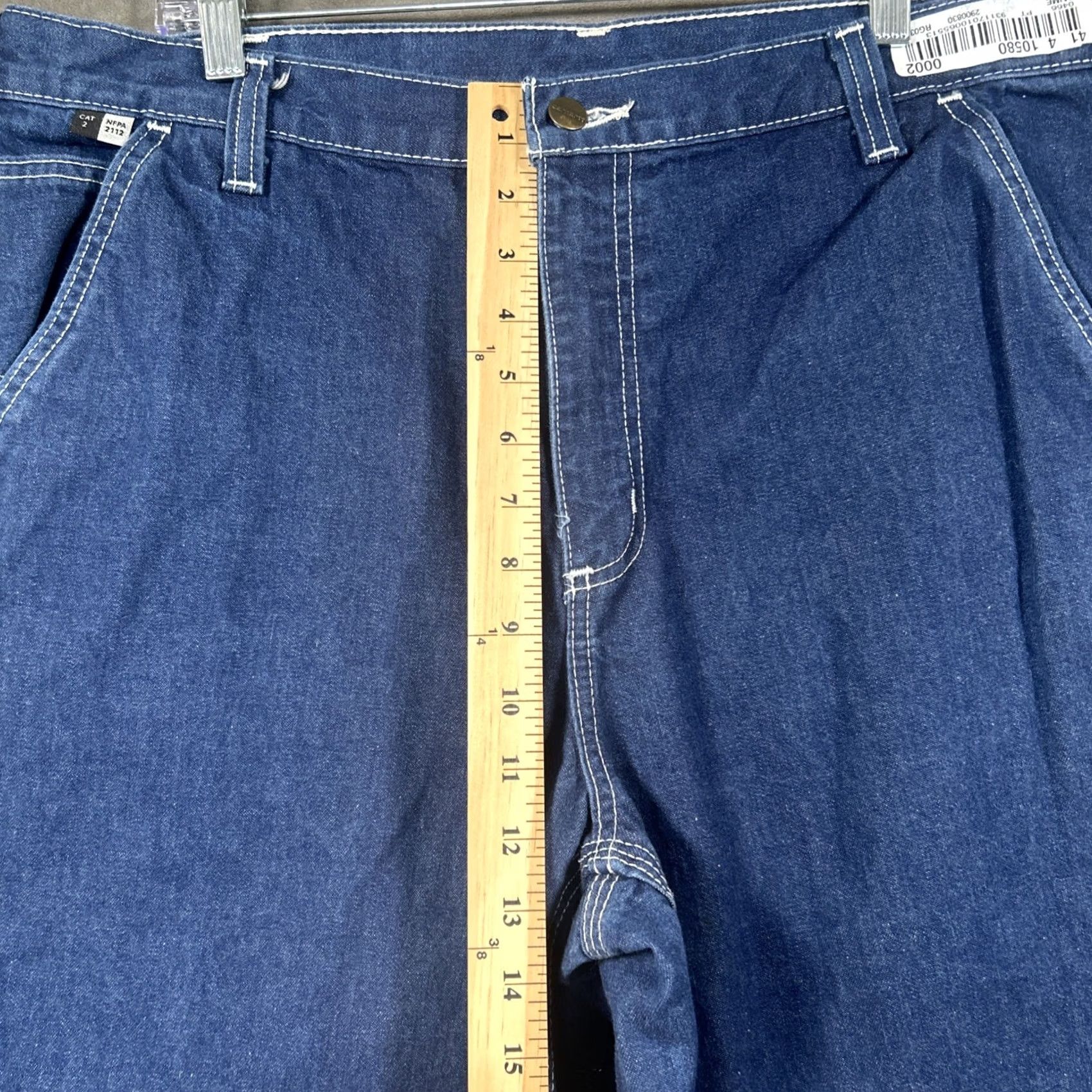 Carhartt Carhartt Mens Jeans Blue Denim Flame Resistant 100% Cotton Work 38x34 Size US 38 / EU 54 - 6 Thumbnail