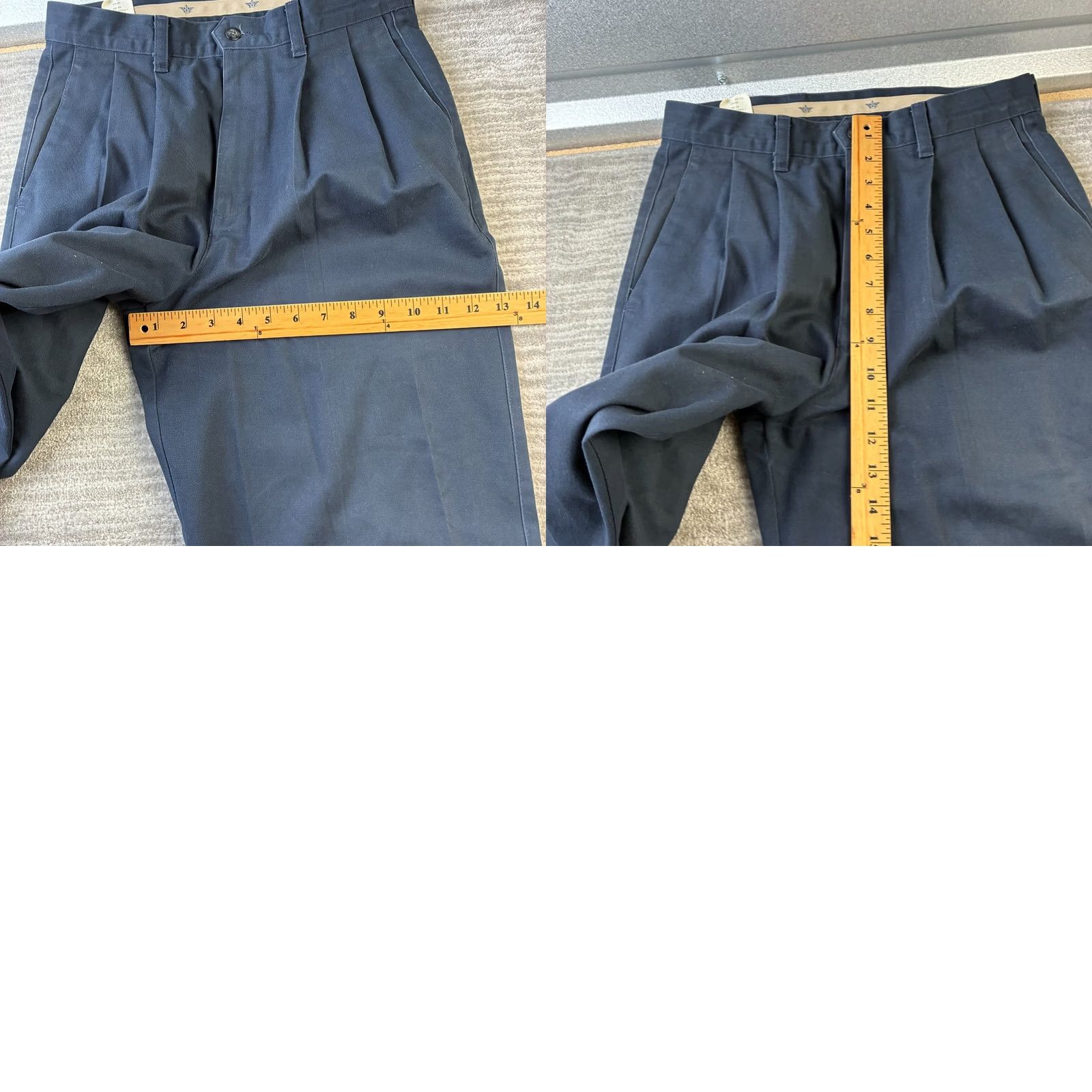 Dockers VINTAGE Dockers Pants Mens 31x34 Blue Trousers Double Pleated 2003 Size US 31 - 9 Thumbnail
