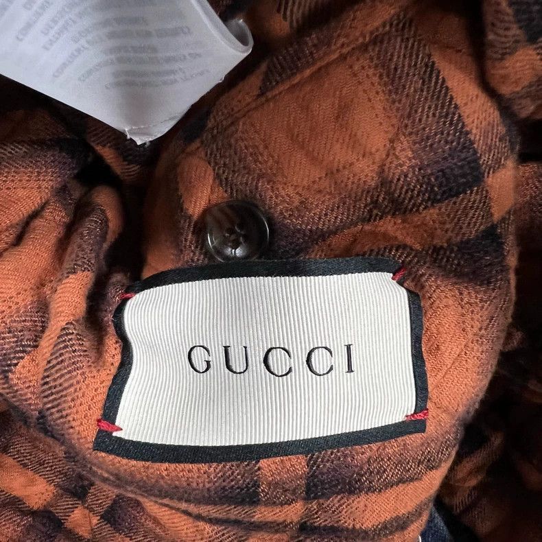 Gucci Gucci Denim Jacket with Leopard Fur Collar-2506 Size US L / EU 52-54 / 3 - 7 Thumbnail