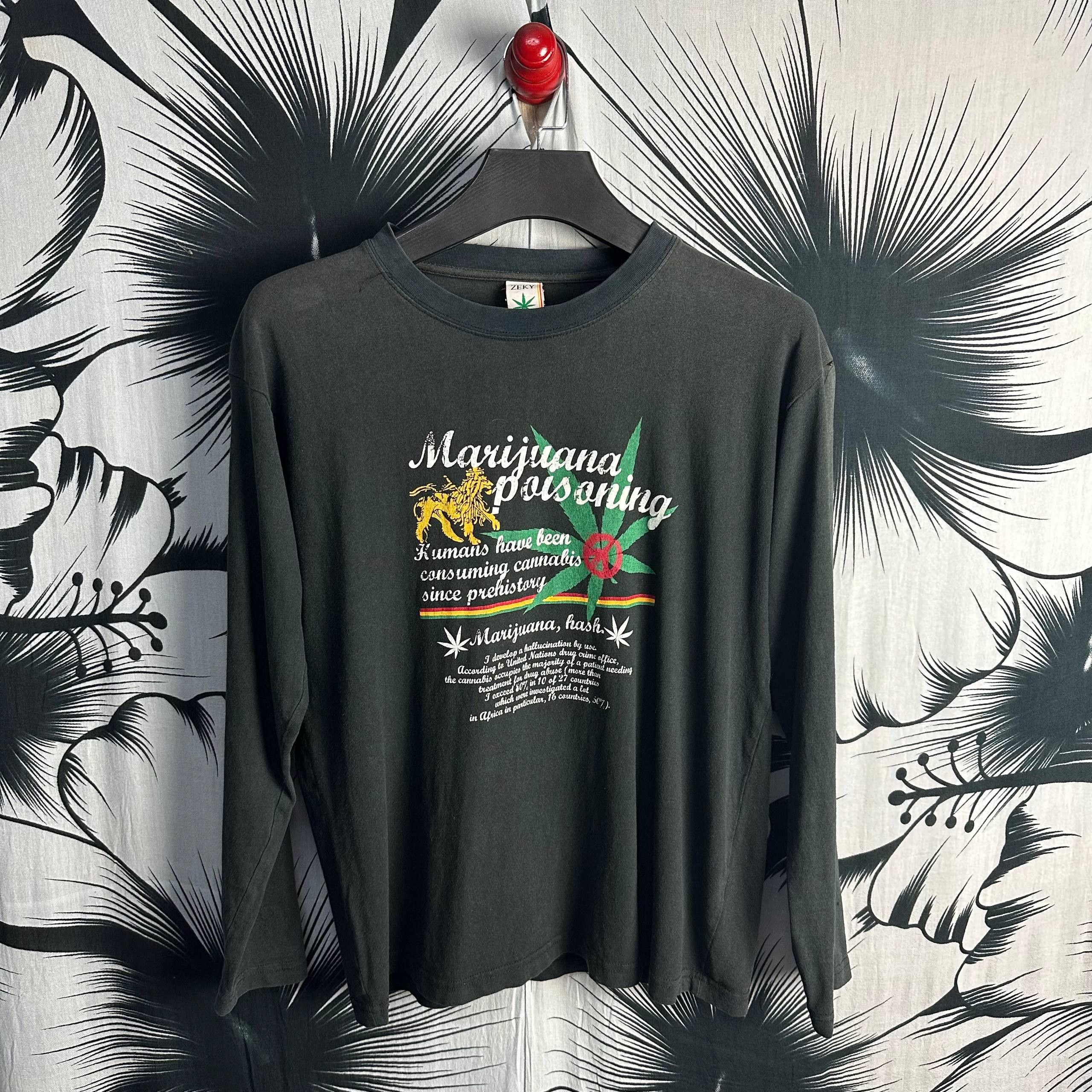Vintage Vintage Marijuana Peace Hash Long Sleeve Size US L / EU 52-54 / 3 - 1 Thumbnail