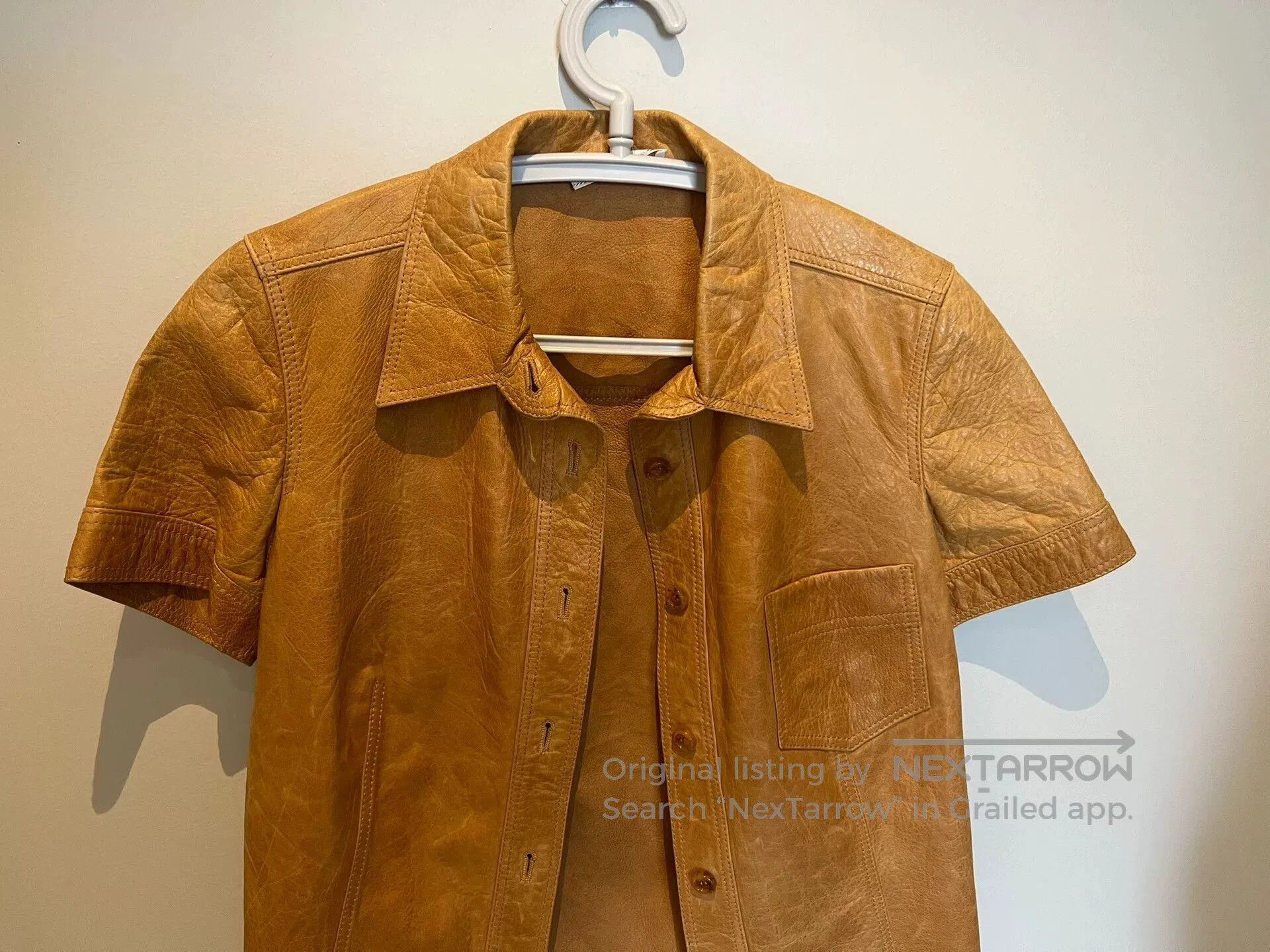 Prada Prada Women's Calf Leather Shirt Jacket. Size M / US 6-8 / IT 42-44 - 3 Thumbnail