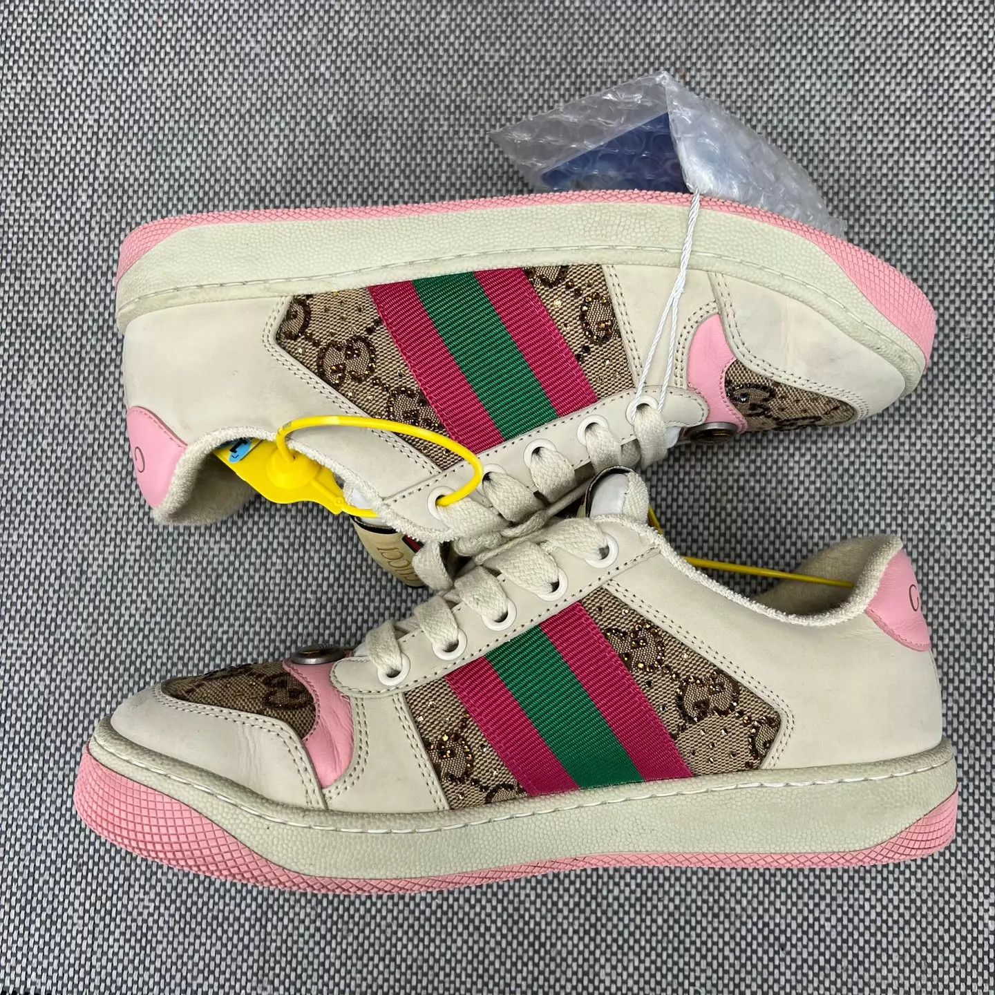 Gucci Gucci Dirty Pink Diamond Sneaker Women's 35 Near Mint Box Size US 4.5 / IT 34.5 - 2 Thumbnail