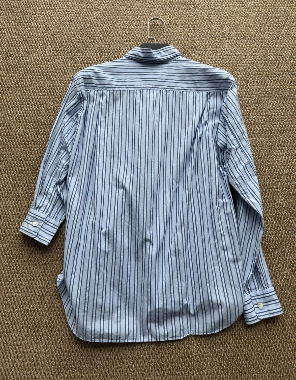 Comme des Garcons COMME des GARÇONS Blue & White Striped Long Sleeve Shirt K23 Size US XS / EU 42 / 0 - 7 Thumbnail
