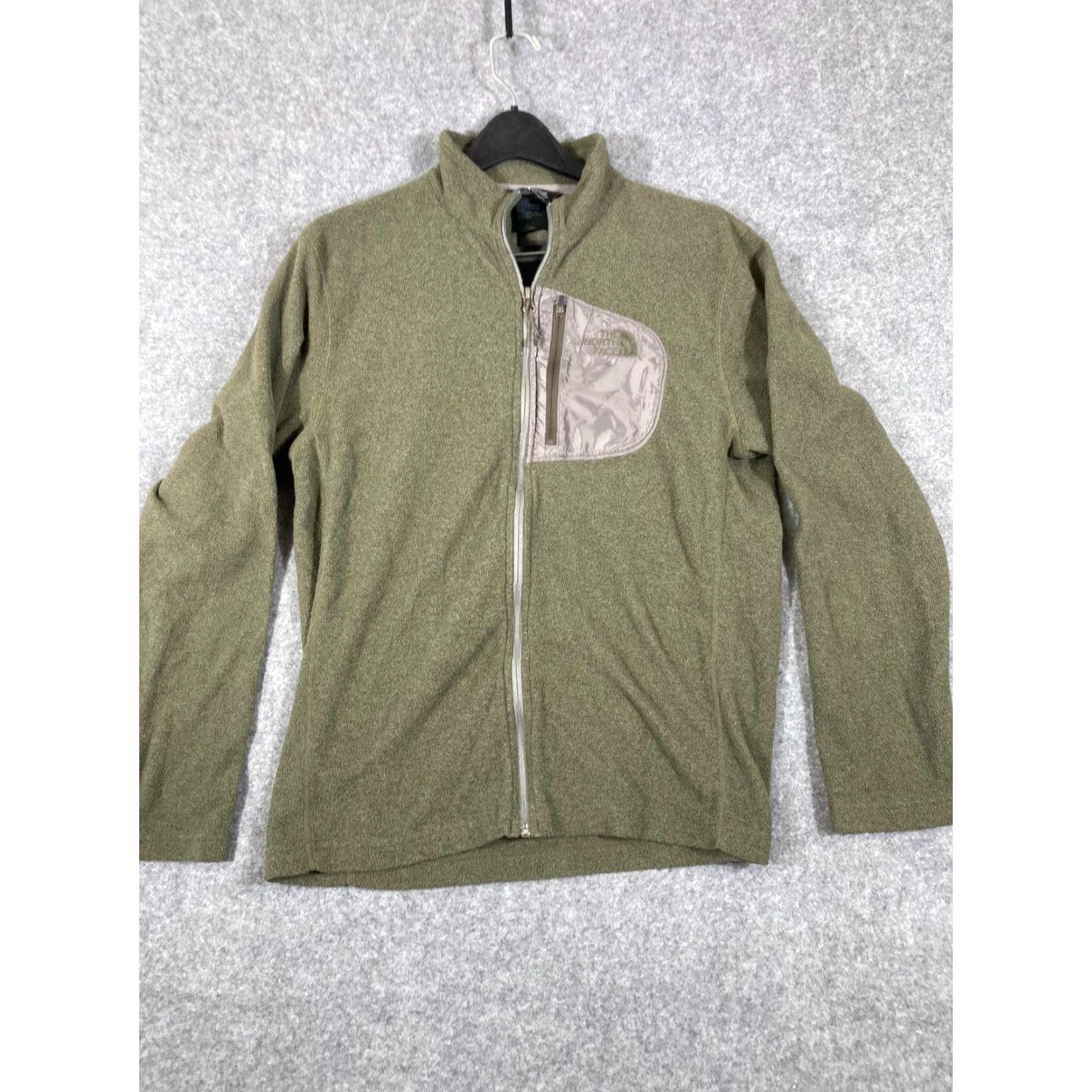 The North Face The North Face Jacket Mens M Heather Green Fleece Full Zip Stand-Up Logo Size US M / EU 48-50 / 2 - 2 Thumbnail