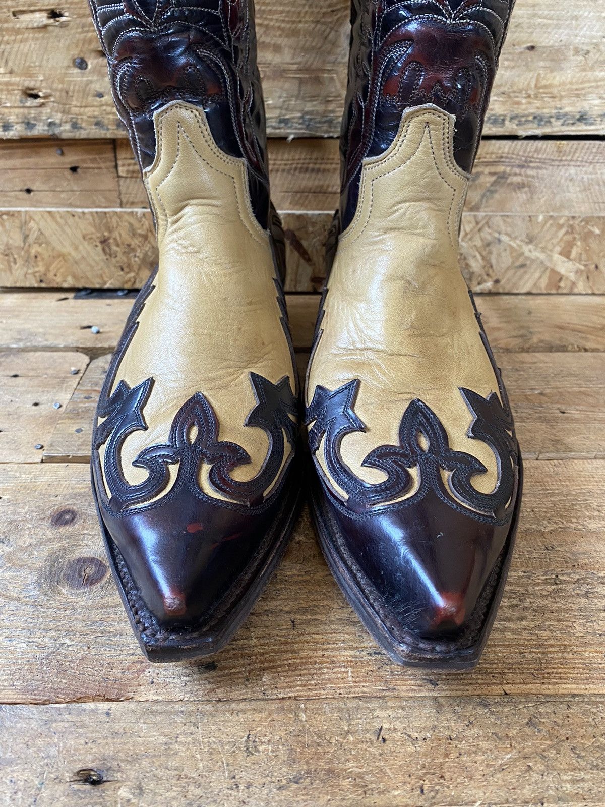 Cowboy Equipment Sendra western riding cowboy floral boots sz 42 Size US 8.5 / EU 41-42 - 3 Thumbnail