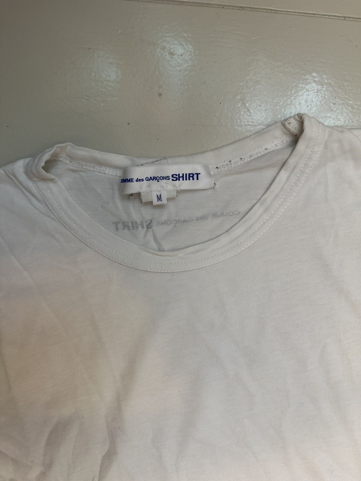 Comme des Garcons Comme des Garçons SHIRT White Long Sleeve T Shirt Size US M / EU 48-50 / 2 - 1 Thumbnail