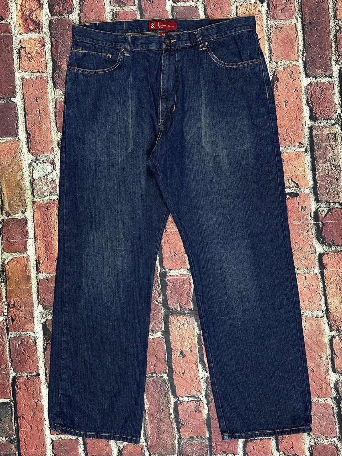 Karl Kani Vintage Karl Kani Jeans Wide Leg Y2K Baggy Embroidered Skate Size US 40 / EU 56 - 2 Thumbnail