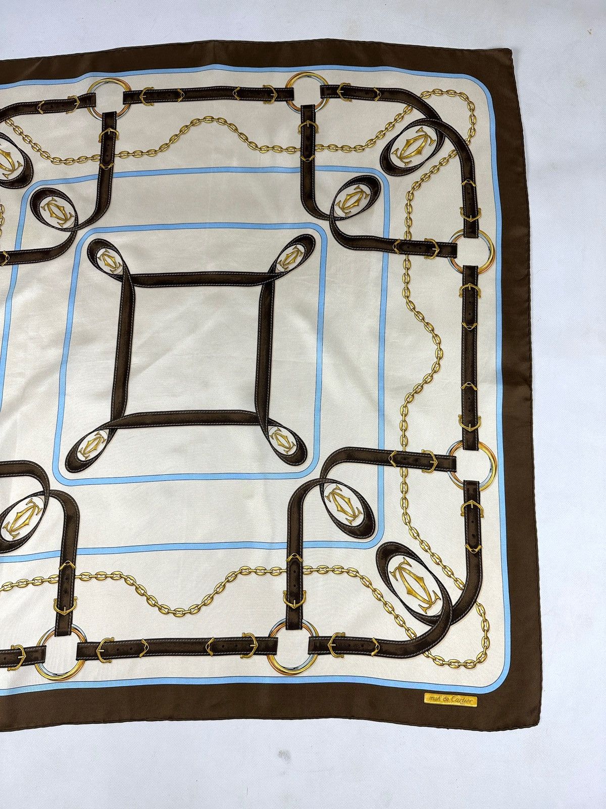 Cartier Vintage Must De Cartier Silk Scarf Size ONE SIZE - 3 Thumbnail