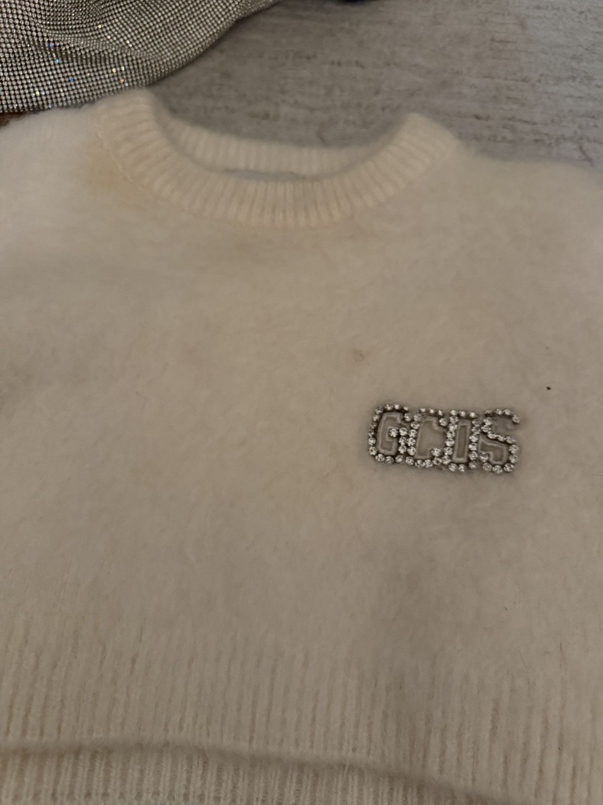 GCDS neutral GCDS cropped sweater w rhinestone logo Size M / US 6-8 / IT 42-44 - 2 Thumbnail