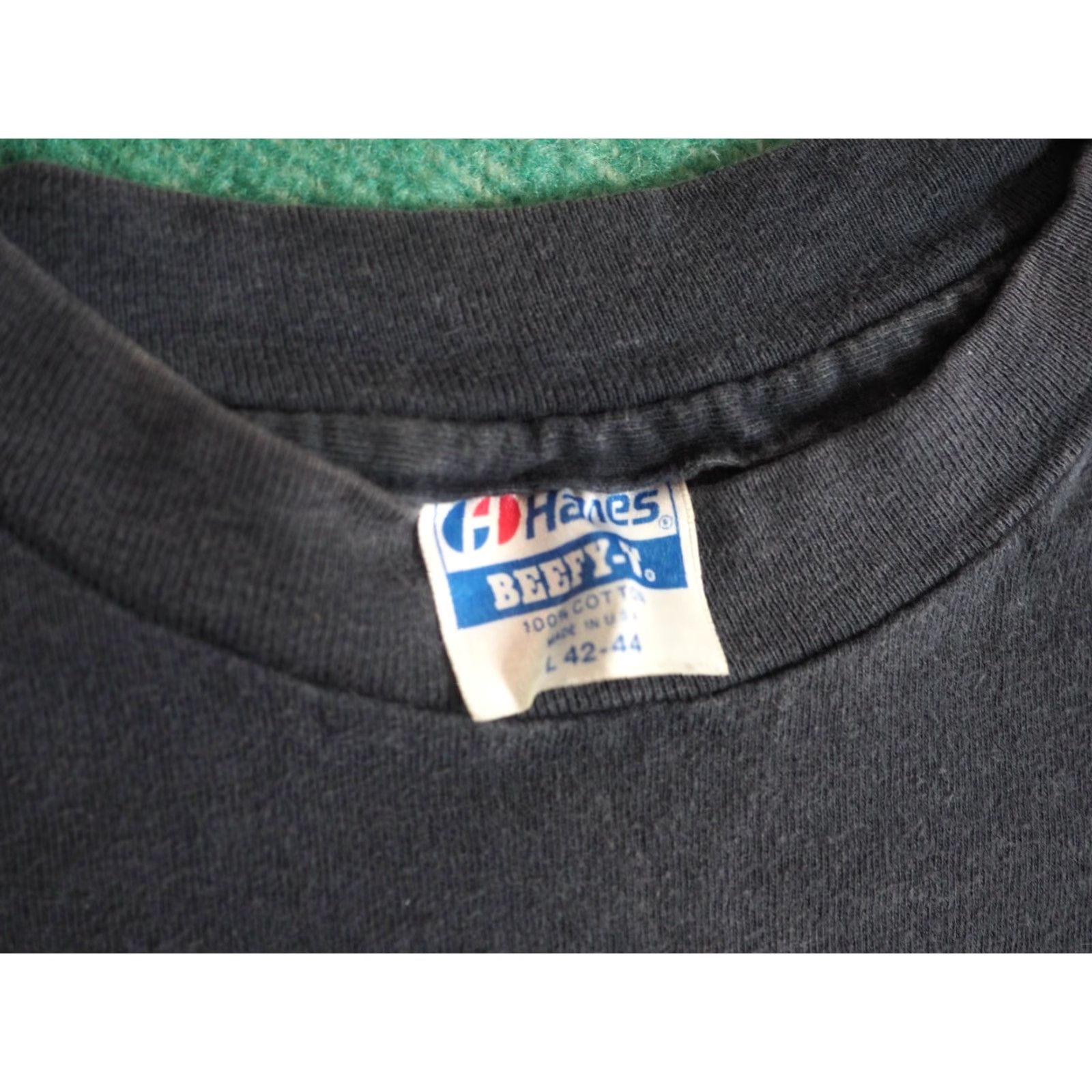 Hanes VTG Hanes T-Shirt Punk Black Logo 80s F**k Art Lets Dance Faded Tee Men L Size US L / EU 52-54 / 3 - 4 Thumbnail