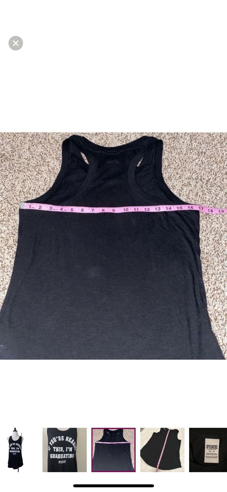 Victoria's Secret Pink Victoria’s Secret women’s‎ XS graduation tank top Size XS / US 0-2 / IT 36-38 - 3 Thumbnail