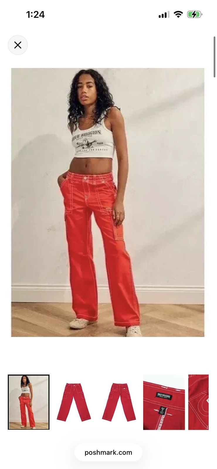True Religion True Religion True Religion Red Military Cargo Big T Pants Size 28" / US 6 / IT 42 - 11 Thumbnail