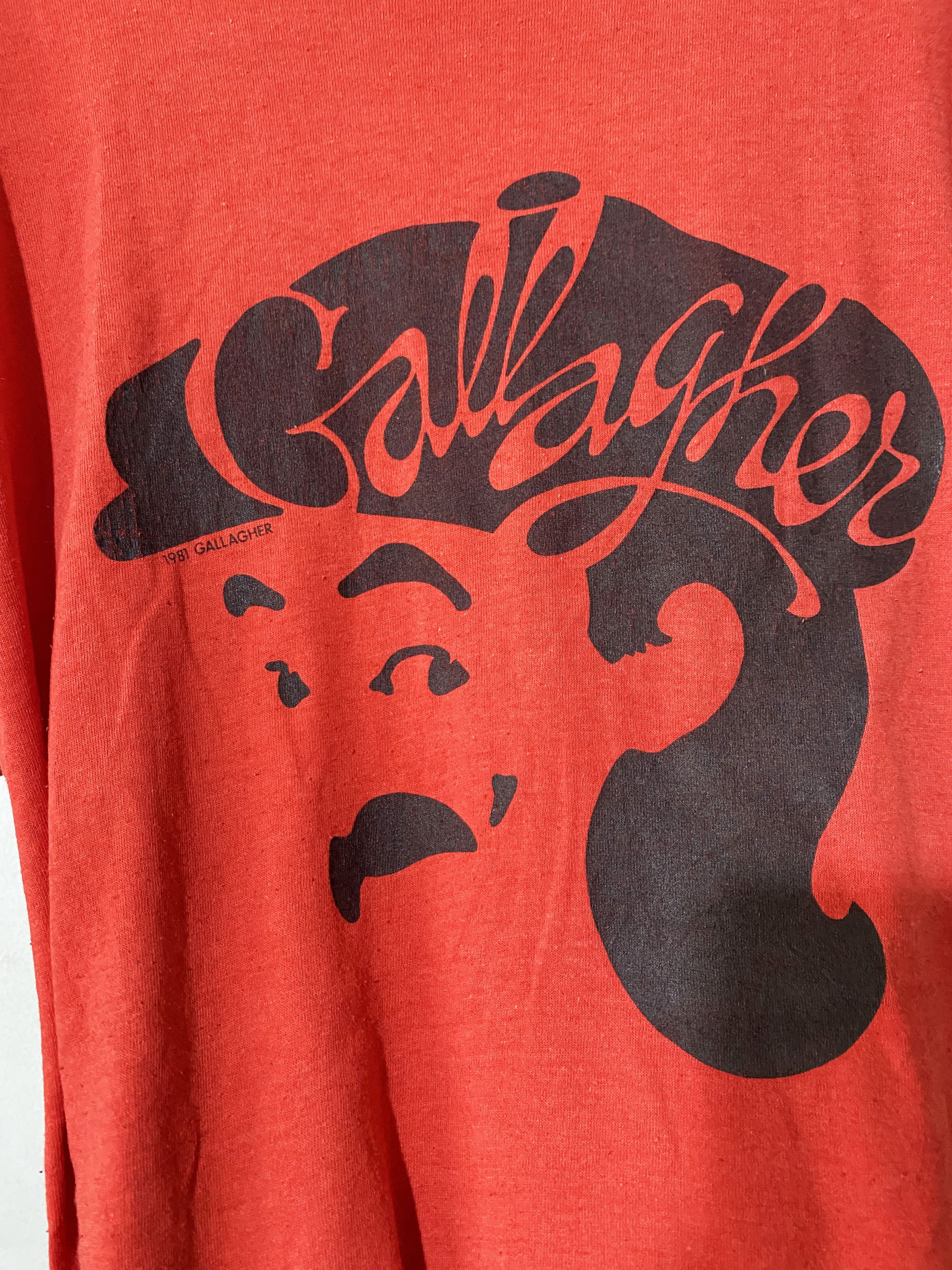 Band Tees × Vintage Vintage 1981 Gallagher Shirt Size US XL / EU 56 / 4 - 2 Thumbnail