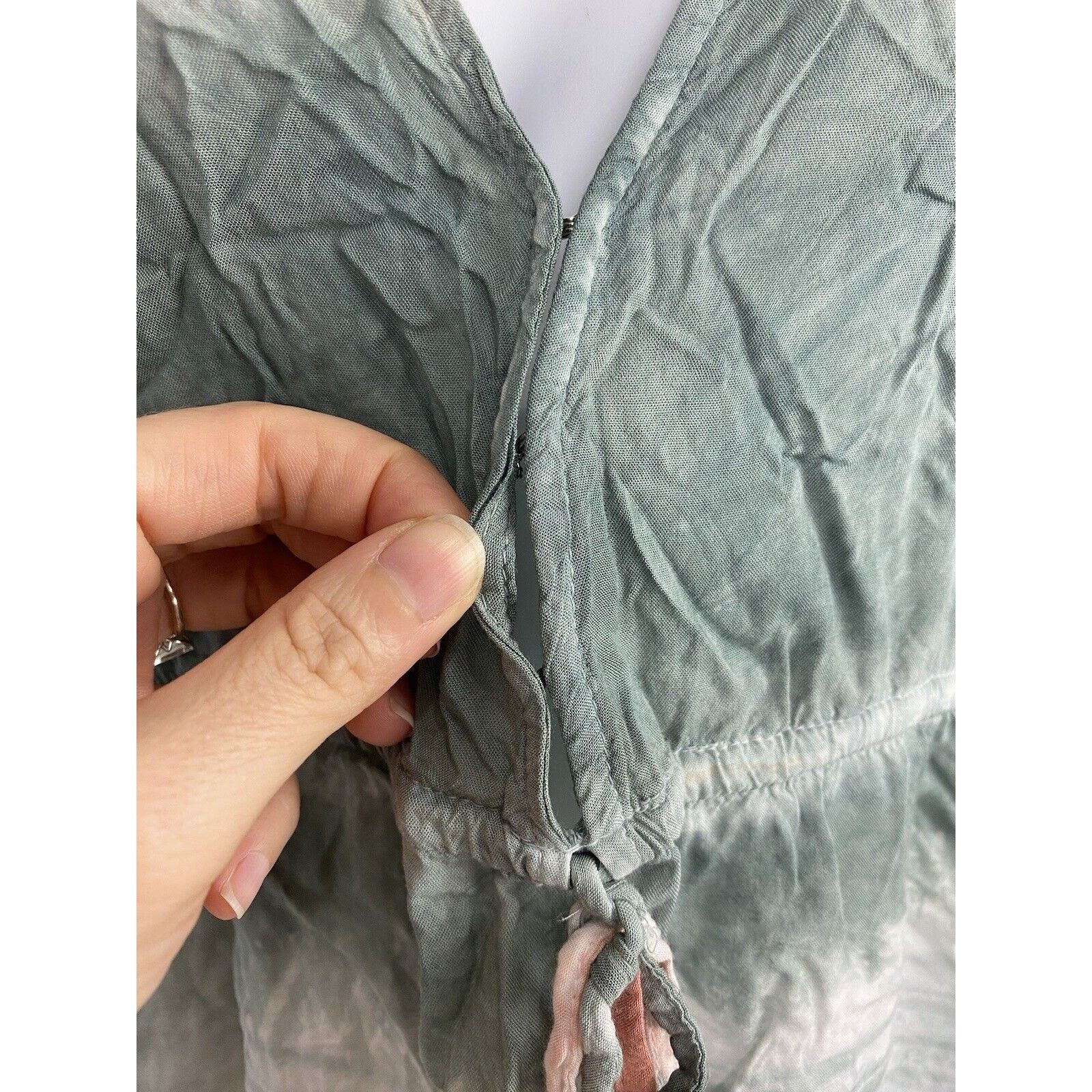 Other Tiare Hawaii Gray Orange Tie Dye Dress Cover Up Ruffle Size S / US 4 / IT 40 - 6 Thumbnail
