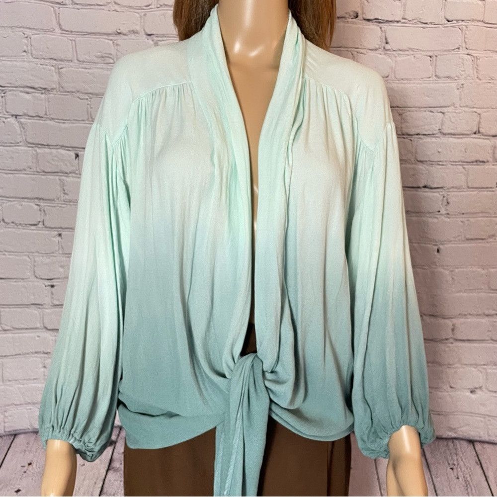 Young Fabulous & Broke NWT New Young Fabulous & Broke Carmen Green Ombre Tie Front Size XS / US 0-2 / IT 36-38 - 4 Thumbnail