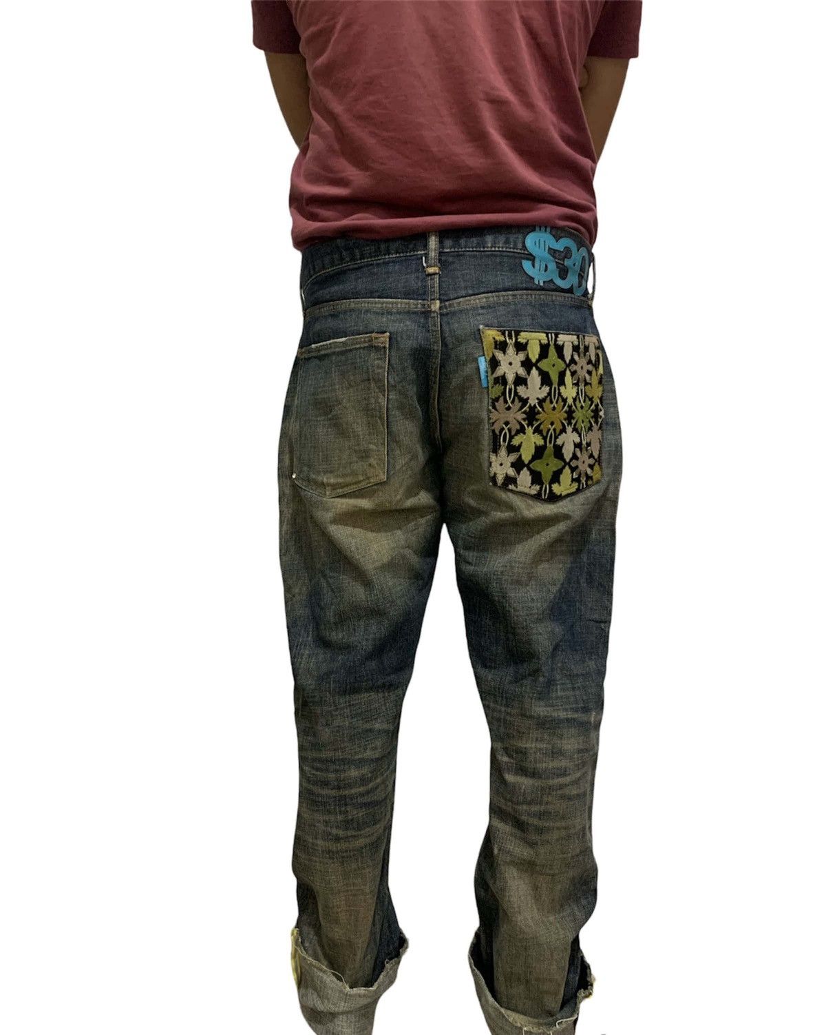 Vintage Swagger embroidery design selvedge denim style Size US 35 - 1 Thumbnail