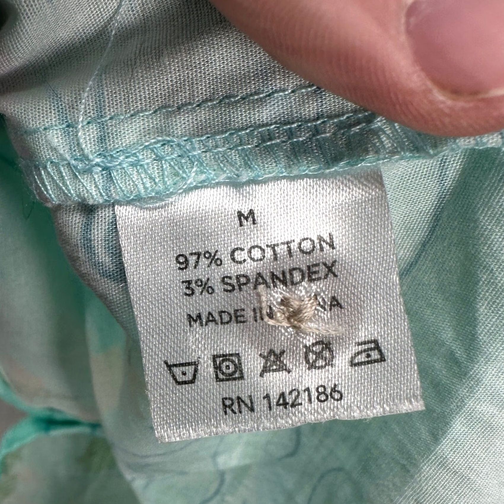Vintage Dog Threads Button Down Shirt Mens Medium Blue Green Island Short Sleeve Stretch 90s Preppy Geometric Pattern Button-Up Shirt Size US M / EU 48-50 / 2 - 5 Thumbnail