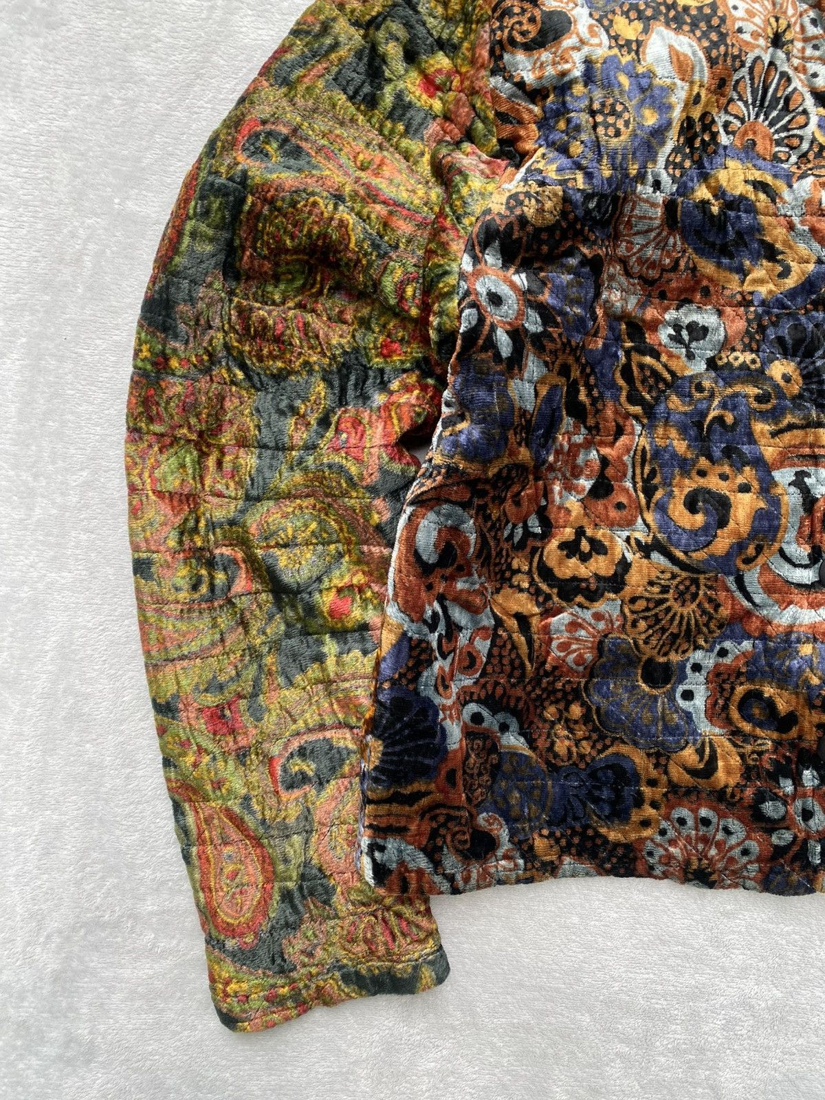 Vintage 1980s El-saad Copenhagen Indian Tapestry Velvet Jacket Size M / US 6-8 / IT 42-44 - 7 Thumbnail