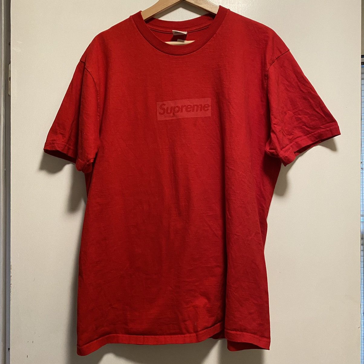 Supreme Supreme Tonal Box Logo Tee Red Size US L / EU 52-54 / 3 - 1 Thumbnail
