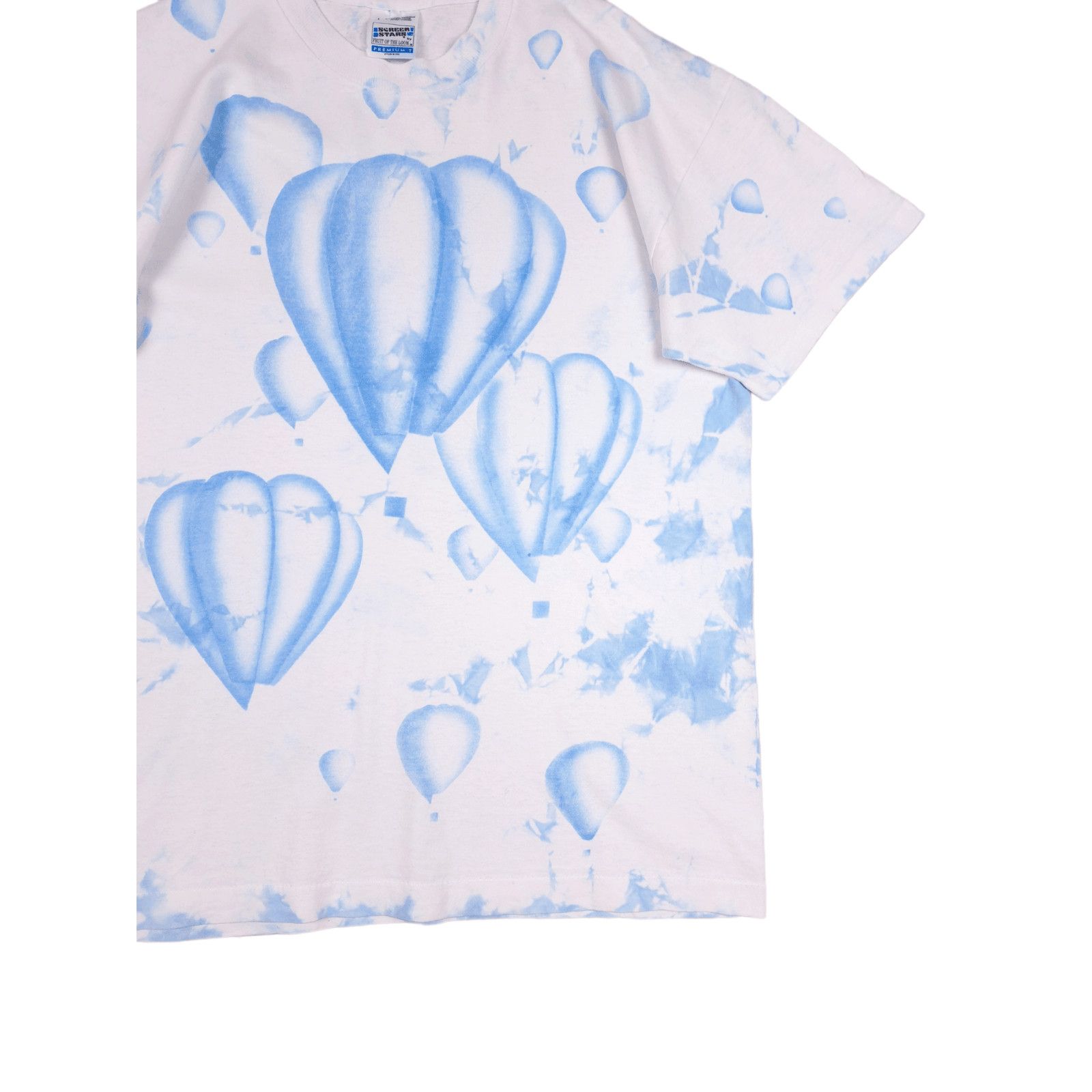 Vintage 💎 Vintage Art Abstract Baloons White Blue Sky T-shirt Size US L / EU 52-54 / 3 - 4 Thumbnail