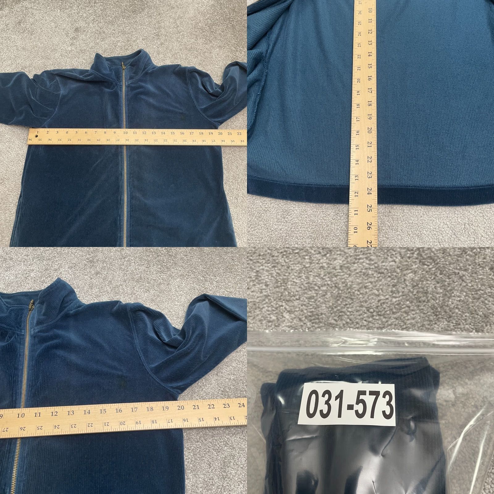 MooRER Jennifer Moore Corduroy Jacket Womens Petite Small Navy Blue Full Zip Casual Size S / US 4 / IT 40 - 9 Thumbnail