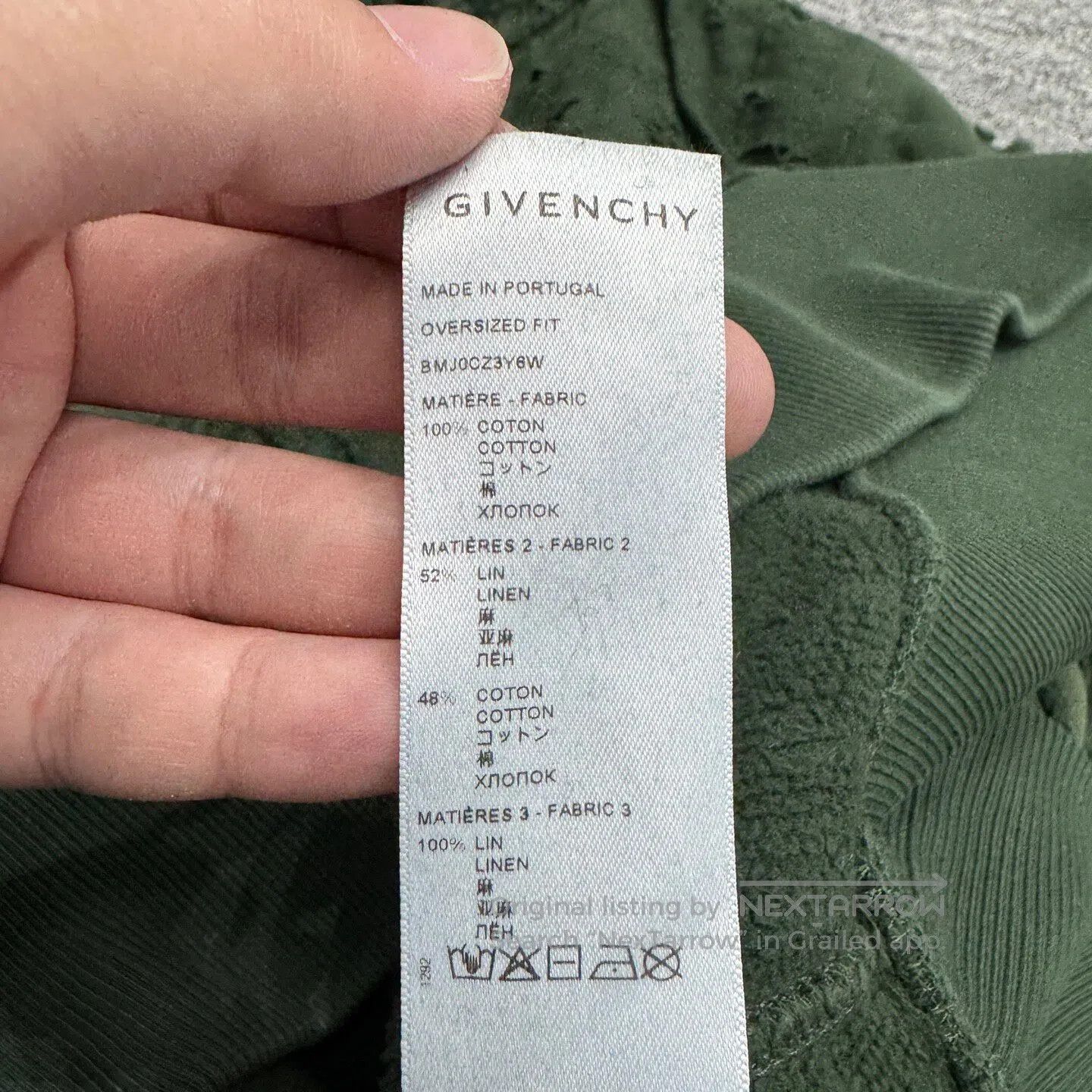 Givenchy Givenchy Faded, eroded, and aged-style hooded hoodie| Size US M / EU 48-50 / 2 - 4 Thumbnail
