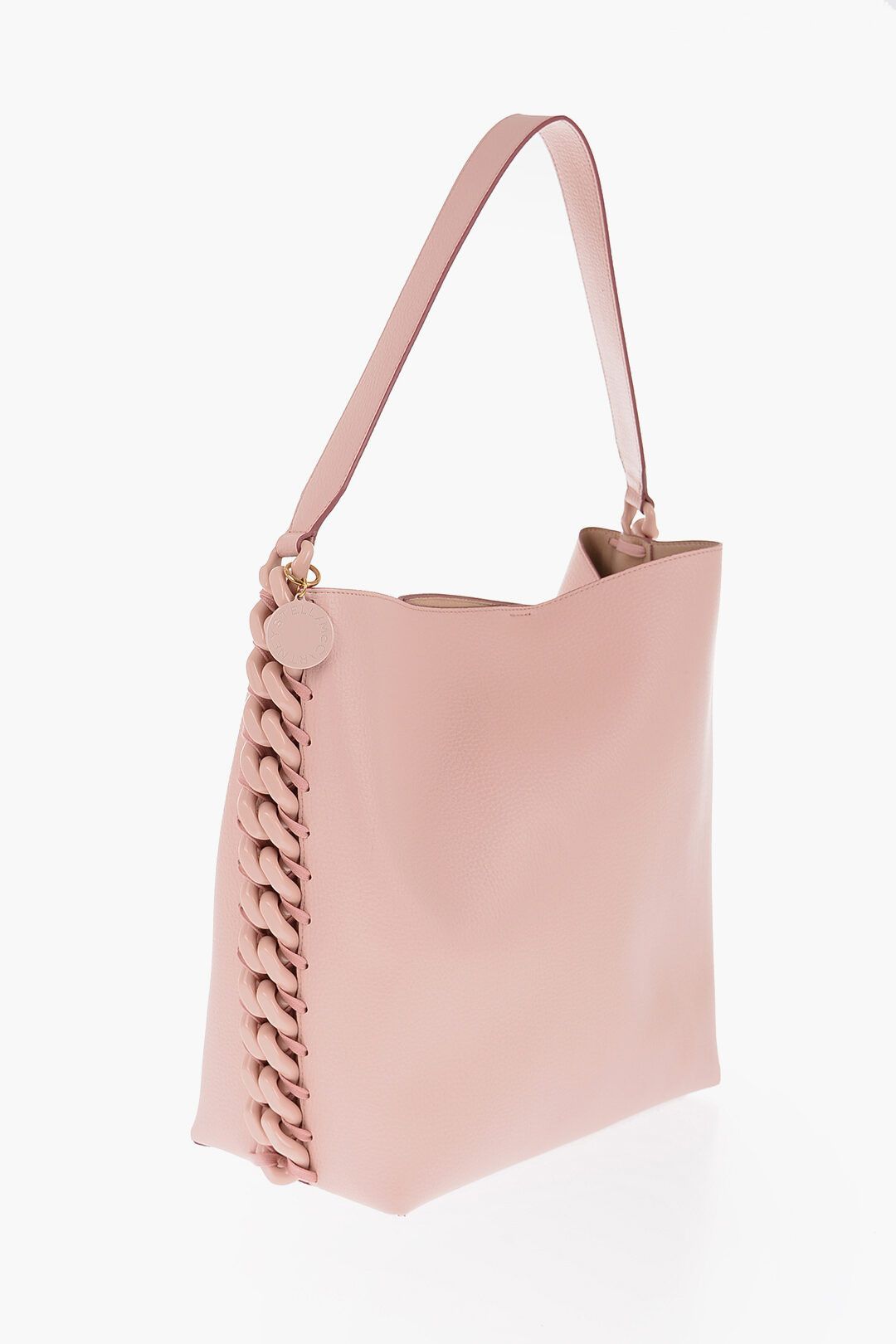 Stella McCartney og1mm0824 Size: OS / Faux Leather Tote Bag With Side Chain Size ONE SIZE - 3 Thumbnail