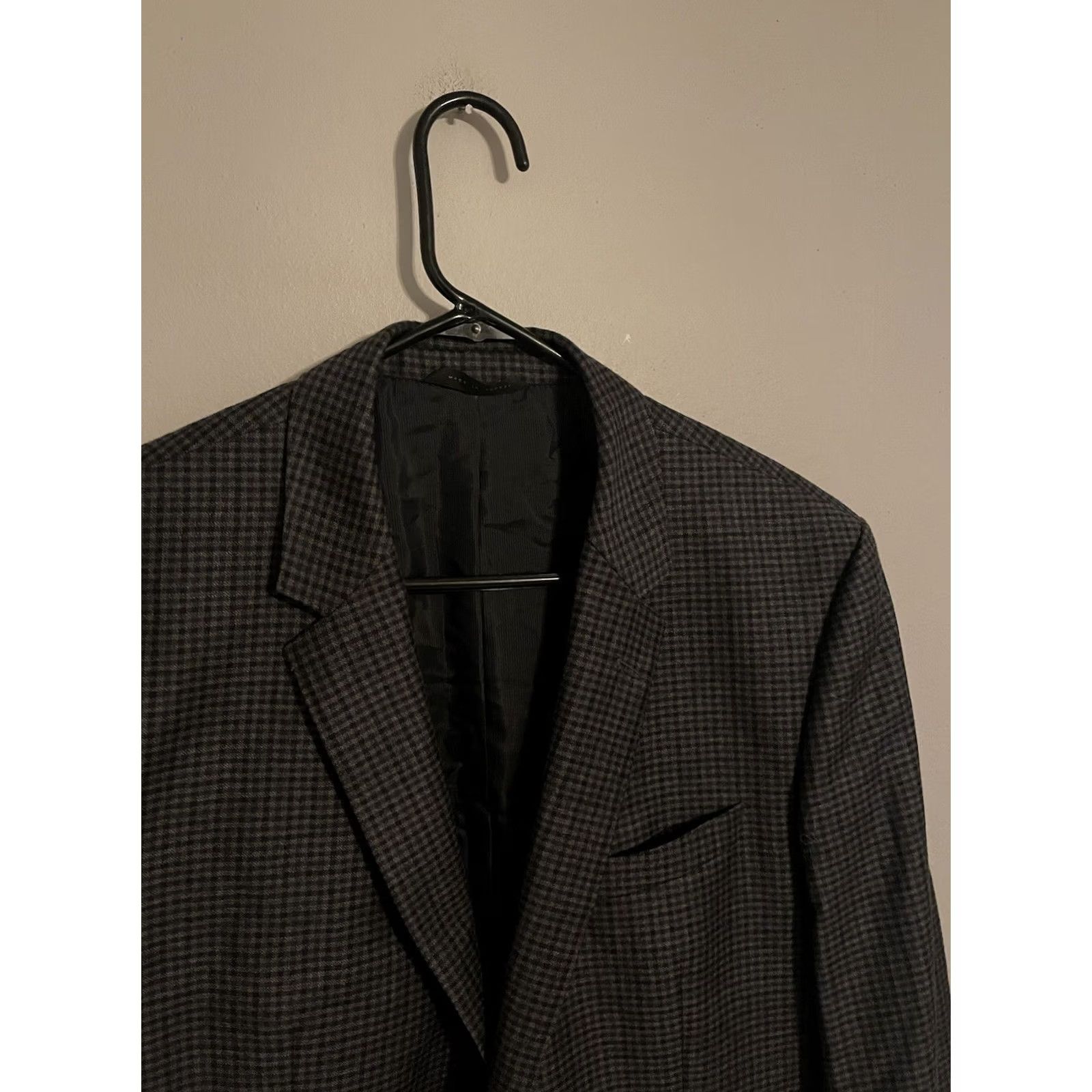 Hugo Boss Hugo Boss Gray Plaid Check Wool Suit Jacket Blazer Coat Men's 44R Hutch3 Size 44R - 2 Thumbnail