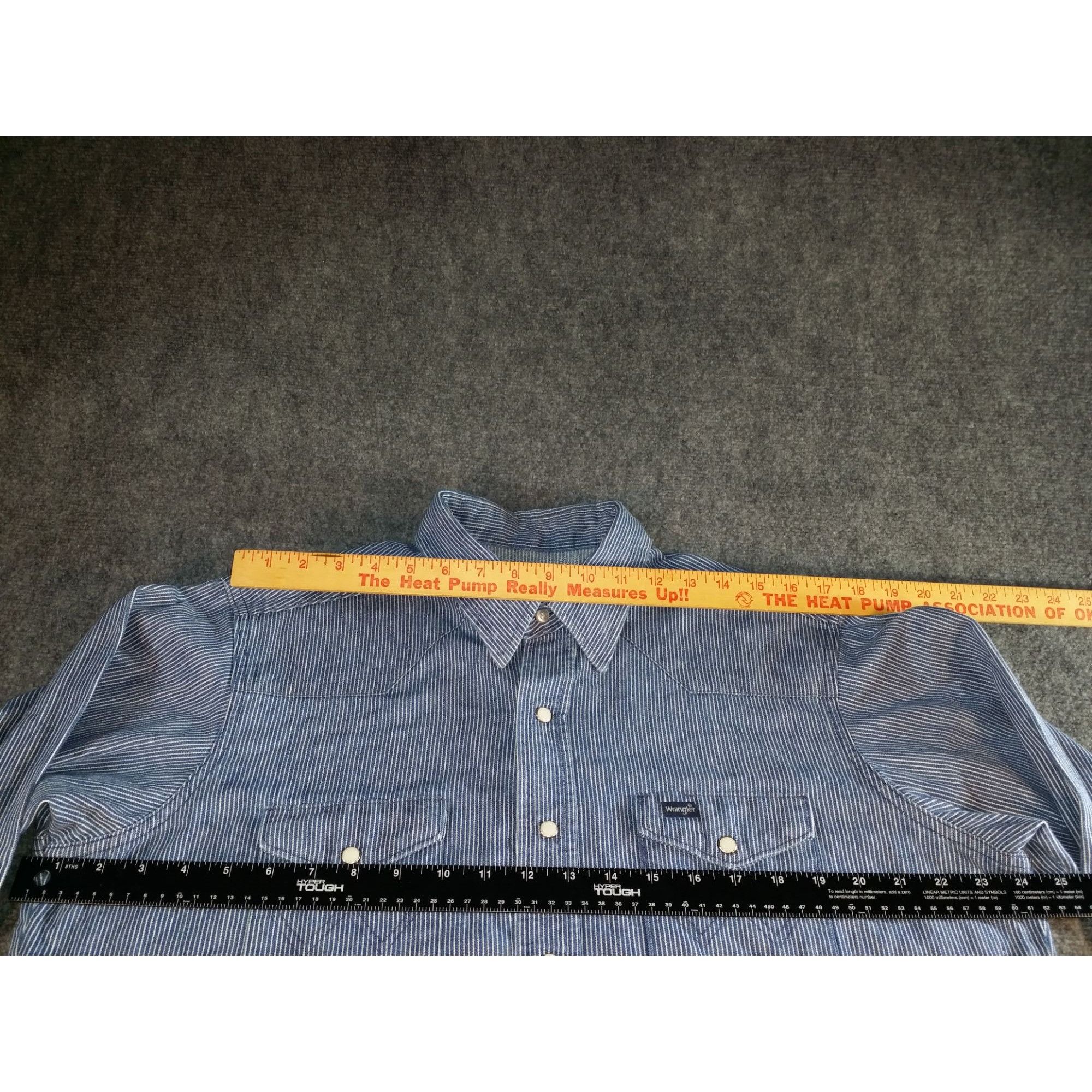 Wrangler Wrangler X-Long Tails Pearl Snap Button Up Shirt Men Sz XL D Size US XL / EU 56 / 4 - 4 Thumbnail