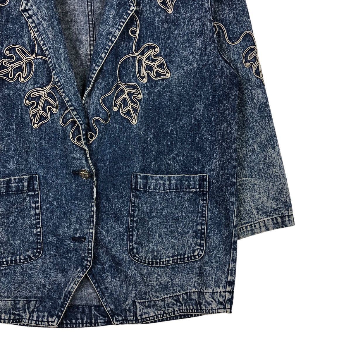 Japanese Brand 📌Vintage Denim Jacket Mireille Embroidery Issey Miyake Size US L / EU 52-54 / 3 - 6 Thumbnail