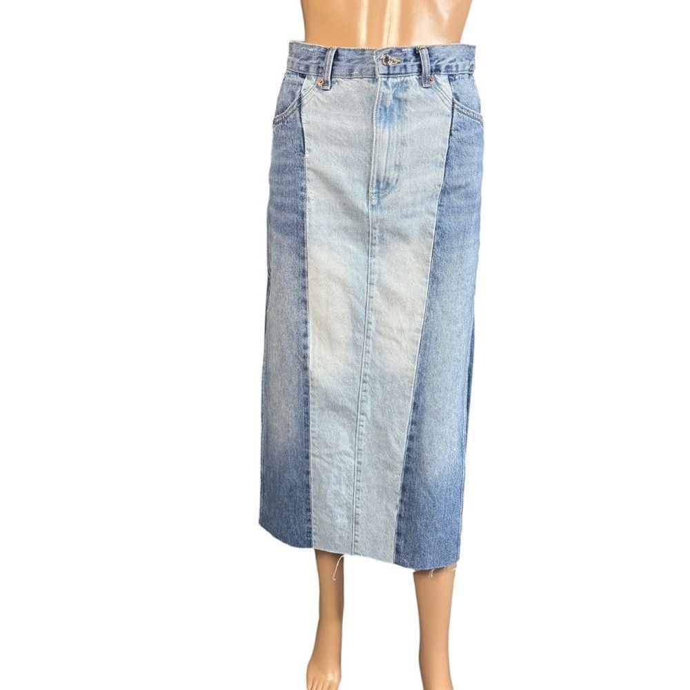 Zara Zara Denim Maxi Skirt Size XS Size 26" / US 2 / IT 38 - 1 Thumbnail