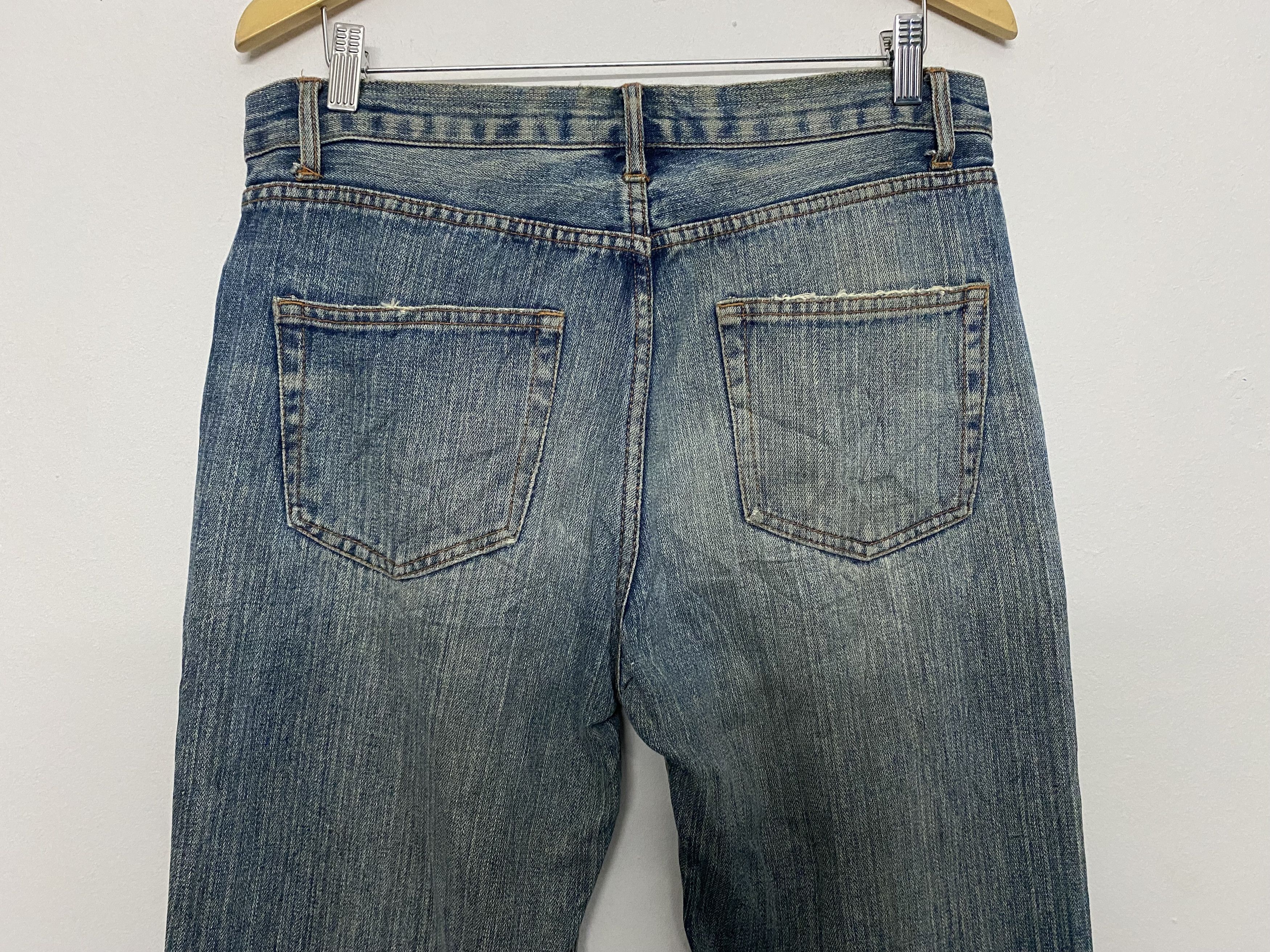Japanese Brand Vintage Y2K NYLAUS JEANS Distressed Camo Patch Denim XLARGE Size US 34 / EU 50 - 9 Thumbnail